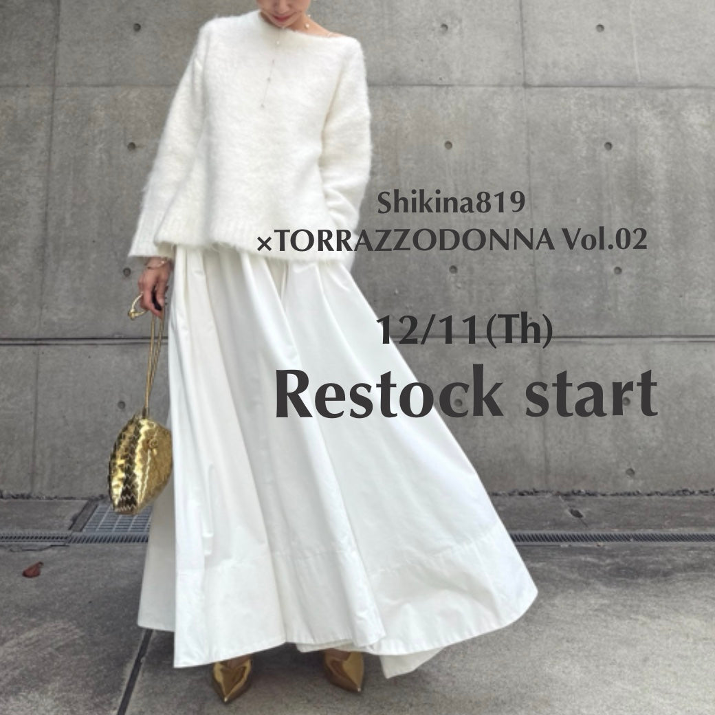 【12/11(木)20:00〜 】TORRAZZO DONNA × shikina819 コラボワンピース 再販のお知らせ