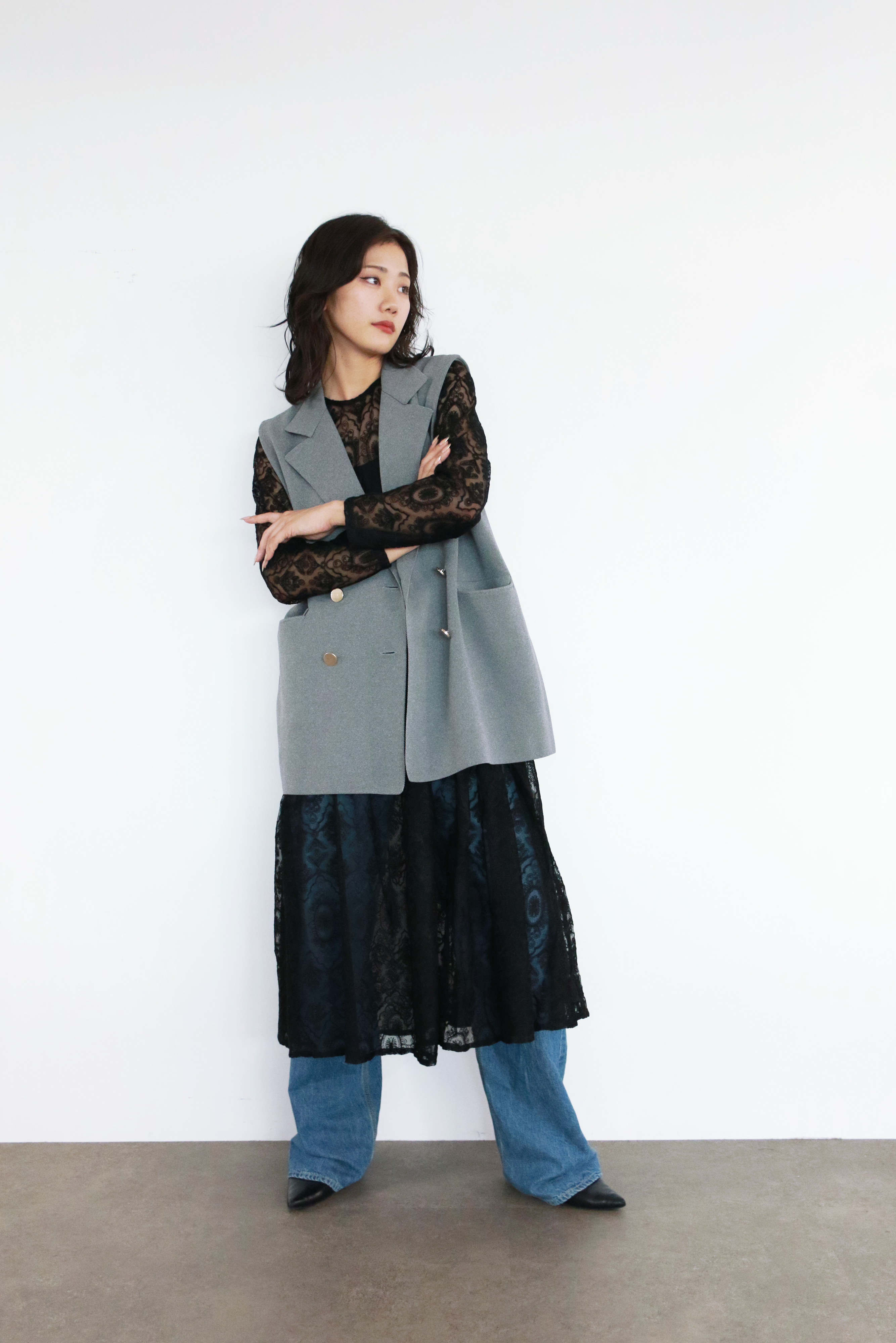 ミラノリブニットベスト(6260-410)