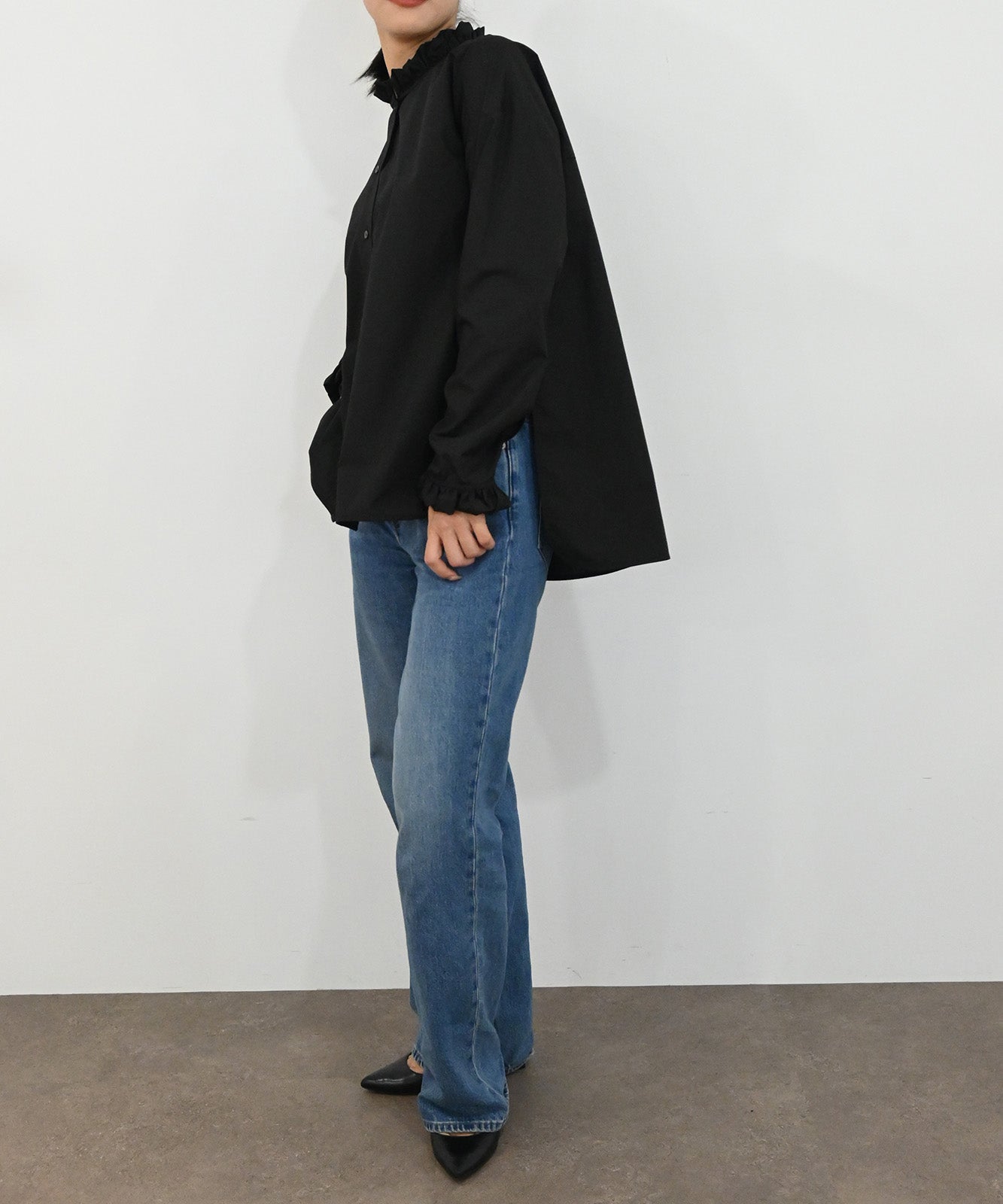 フリルカラーデザインシャツ(6263-498)