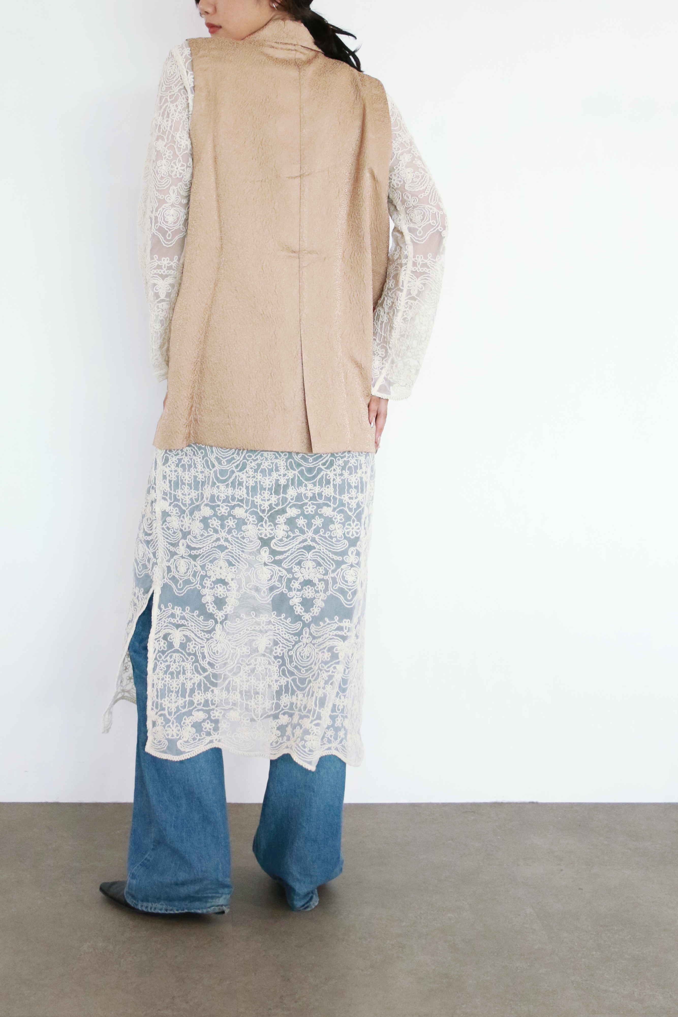 【再入荷】立体コード刺繍レースワンピース(6259-490)