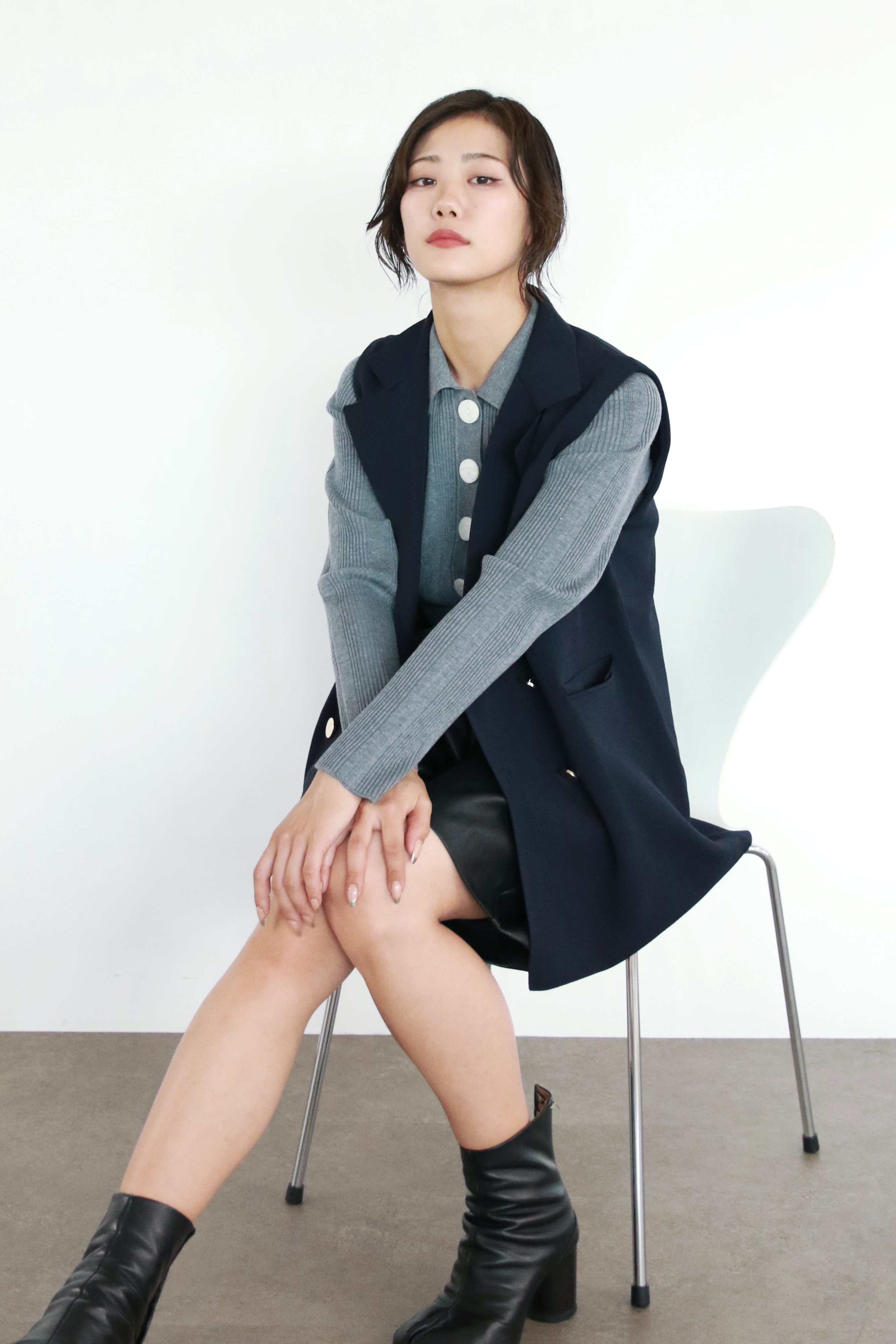 ミラノリブニットベスト(6260-410)