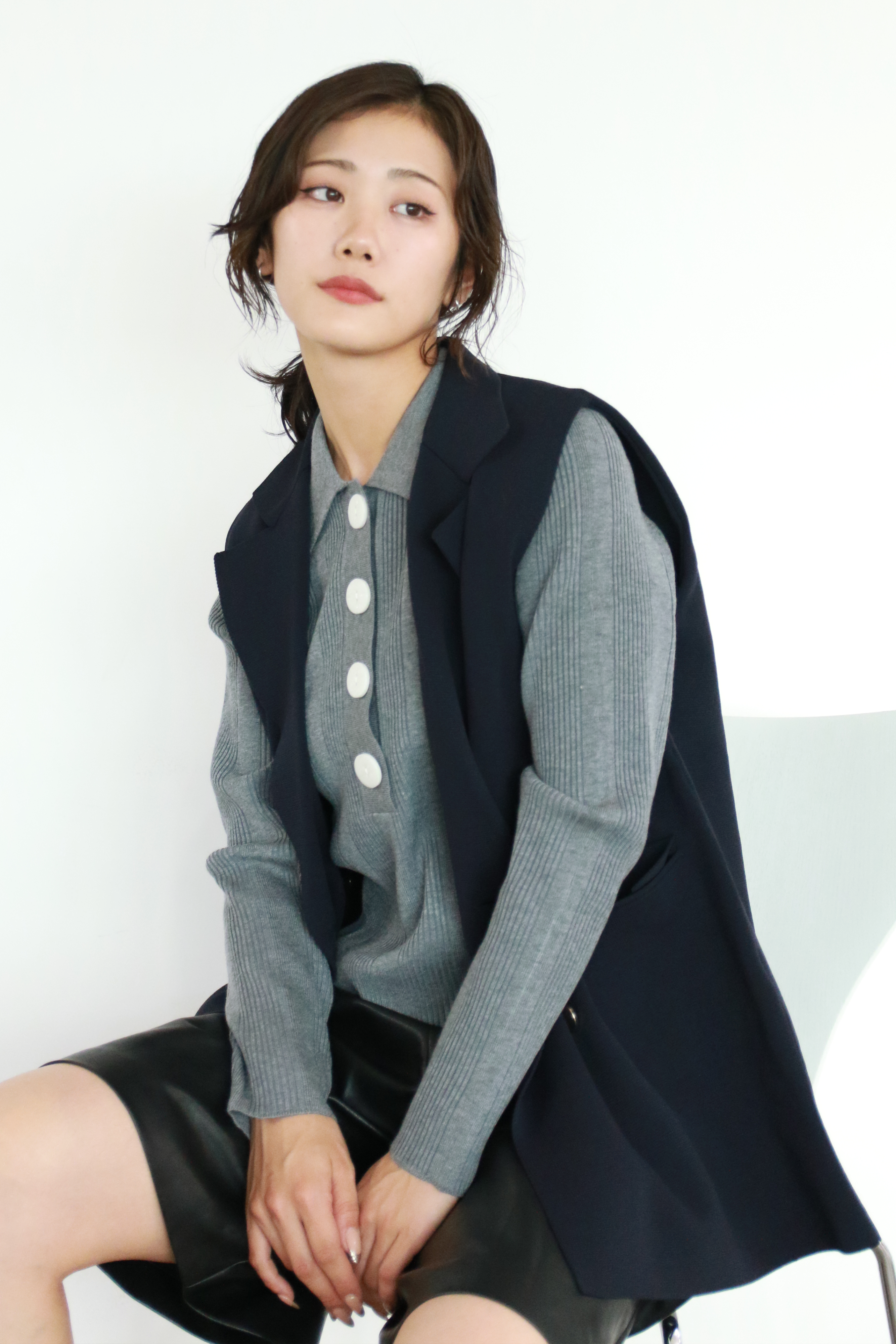 ミラノリブニットベスト(6260-410)