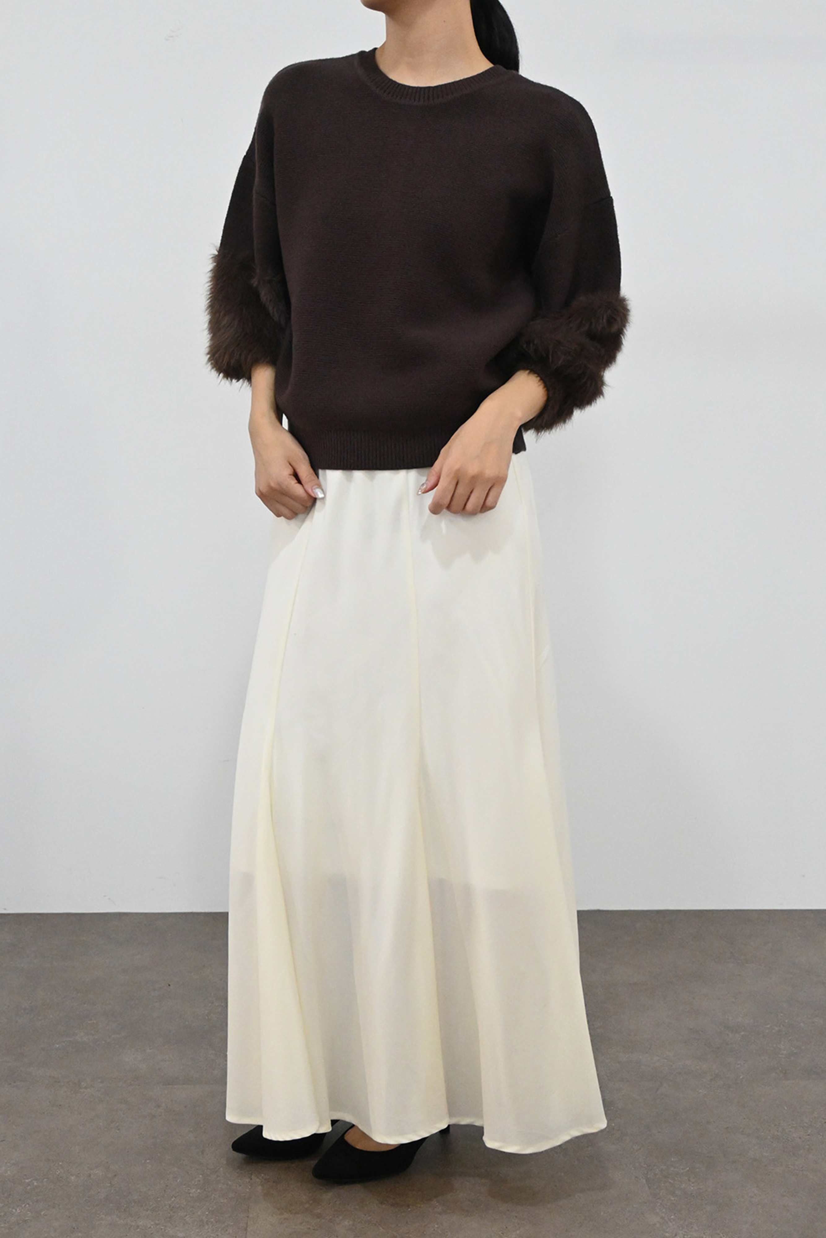 ファースリーブ2WAYカーディガン(6264-589)