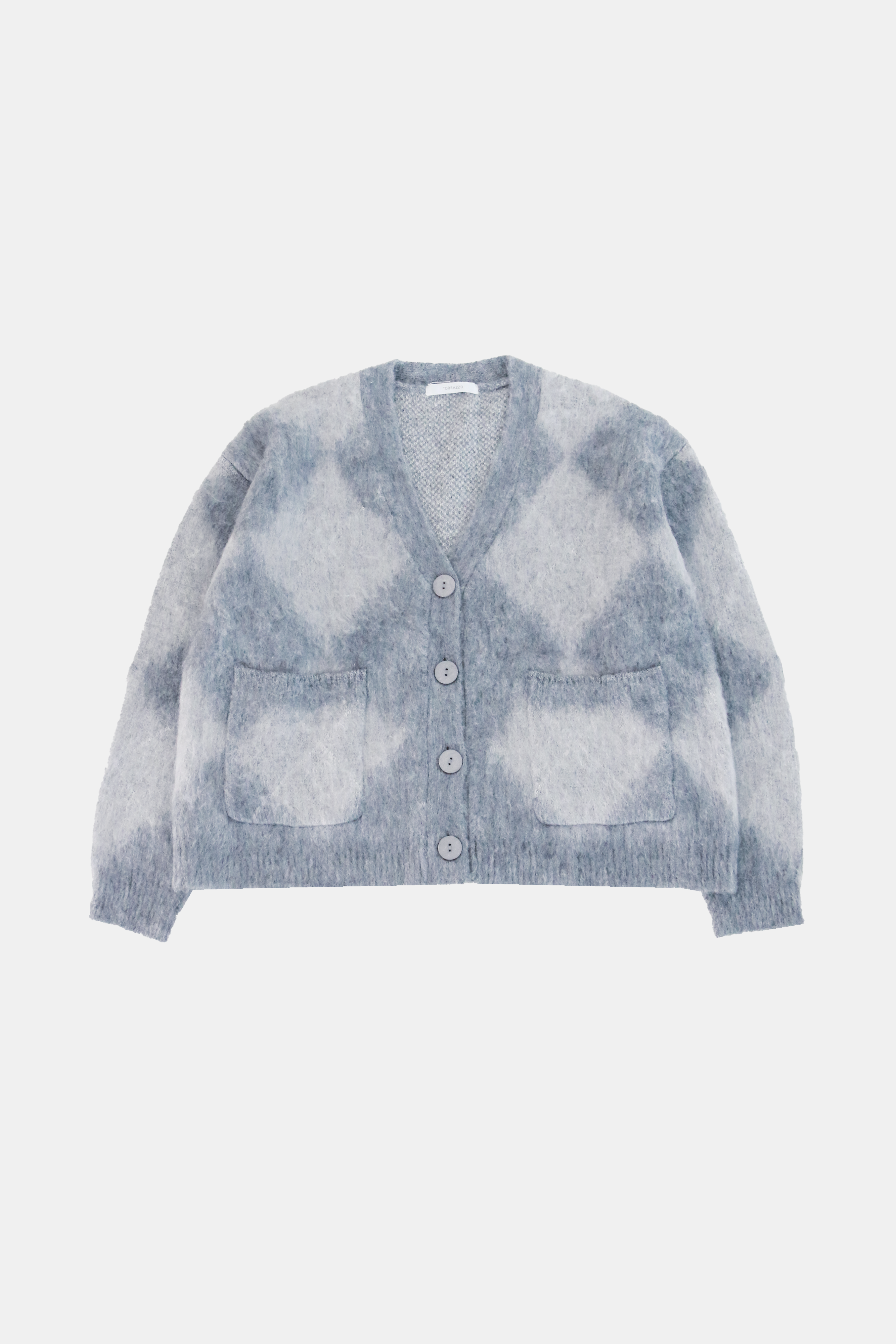 アーガイル柄モヘアカーディガン(6262-480)