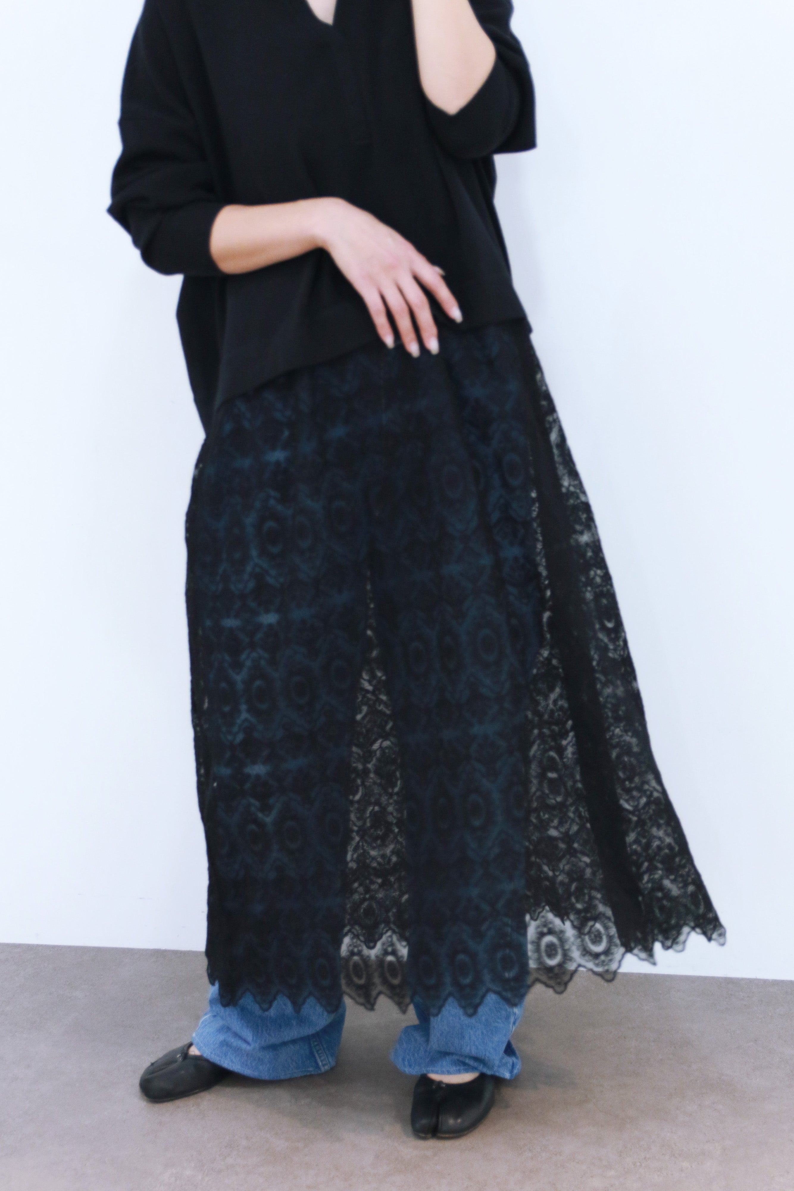 ニット×レースワンピース(6263-512)