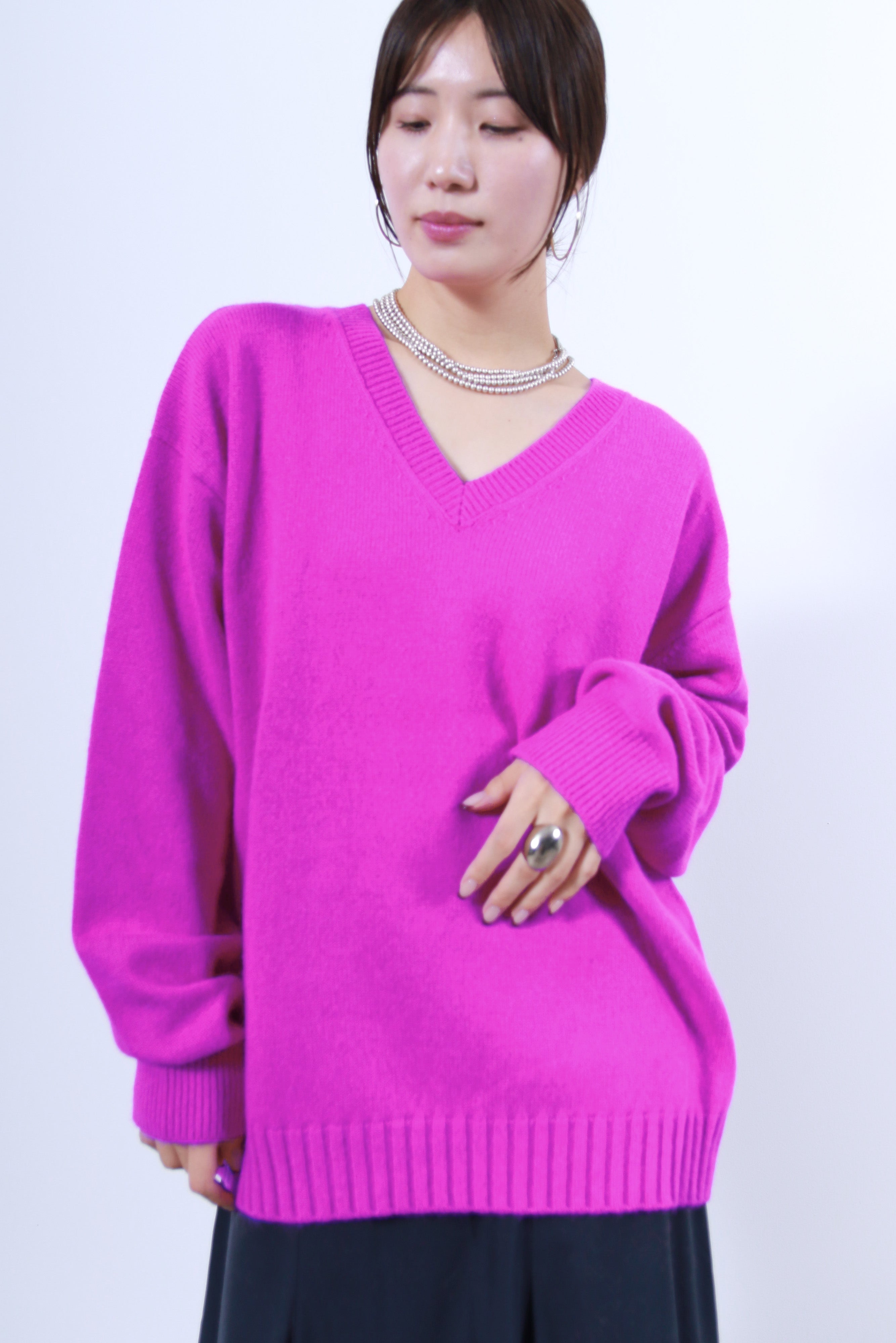 ラクーン混ベーシック2WAYネックトップス(6263-530)