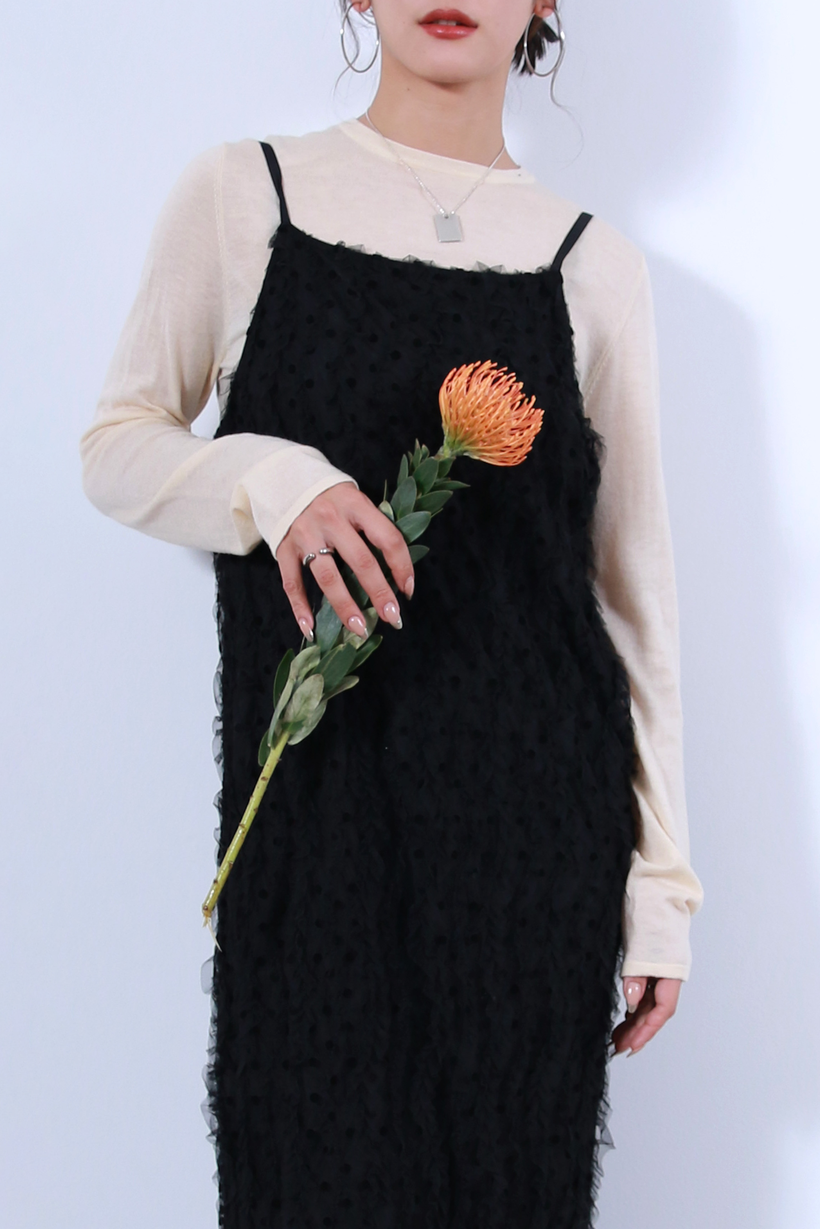 ウール混ベーシックニットトップス(6263-523)