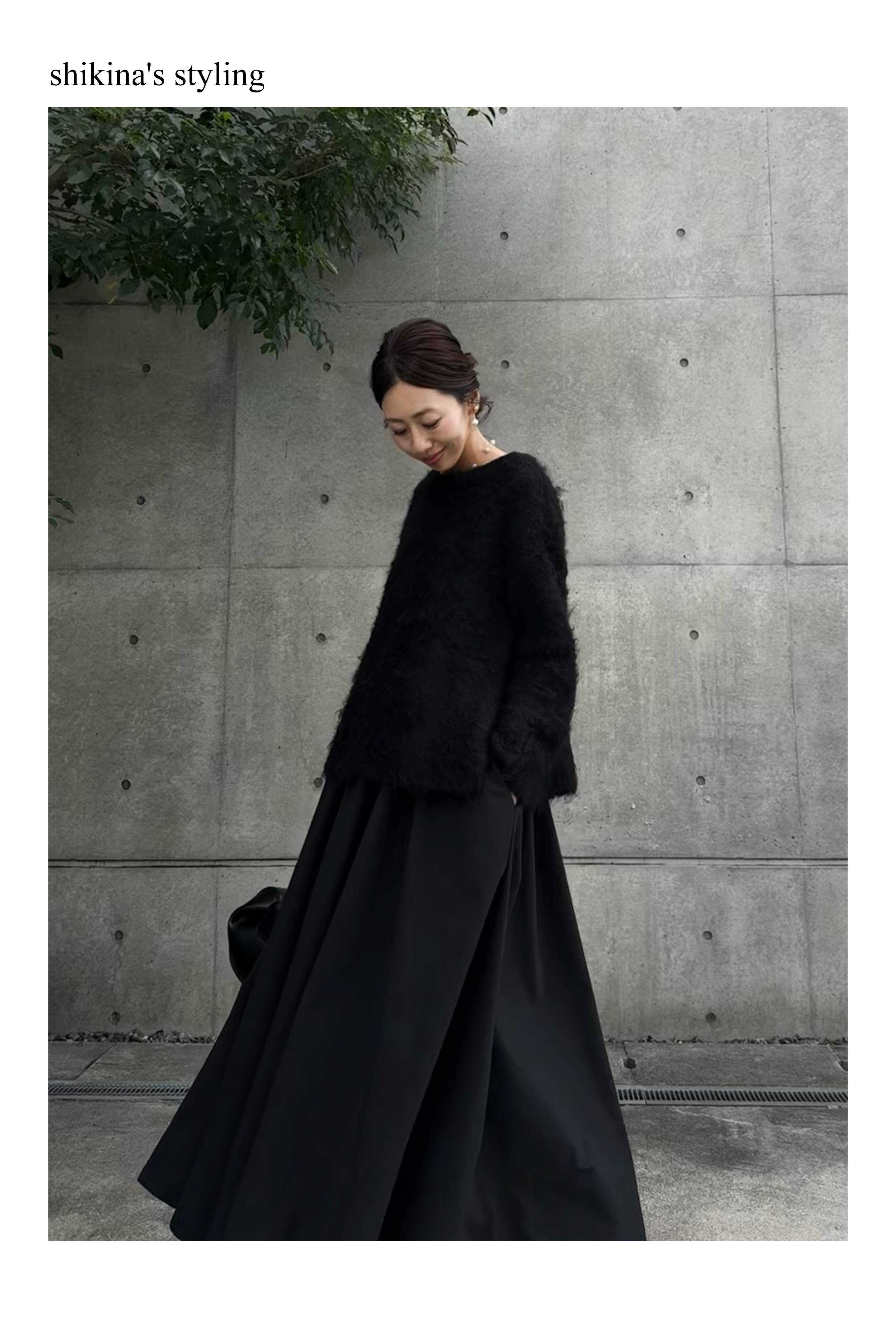 【Shikina×TORRAZZO】2WAYニット×ボリュームドレス(6265-302) 19.BLACK