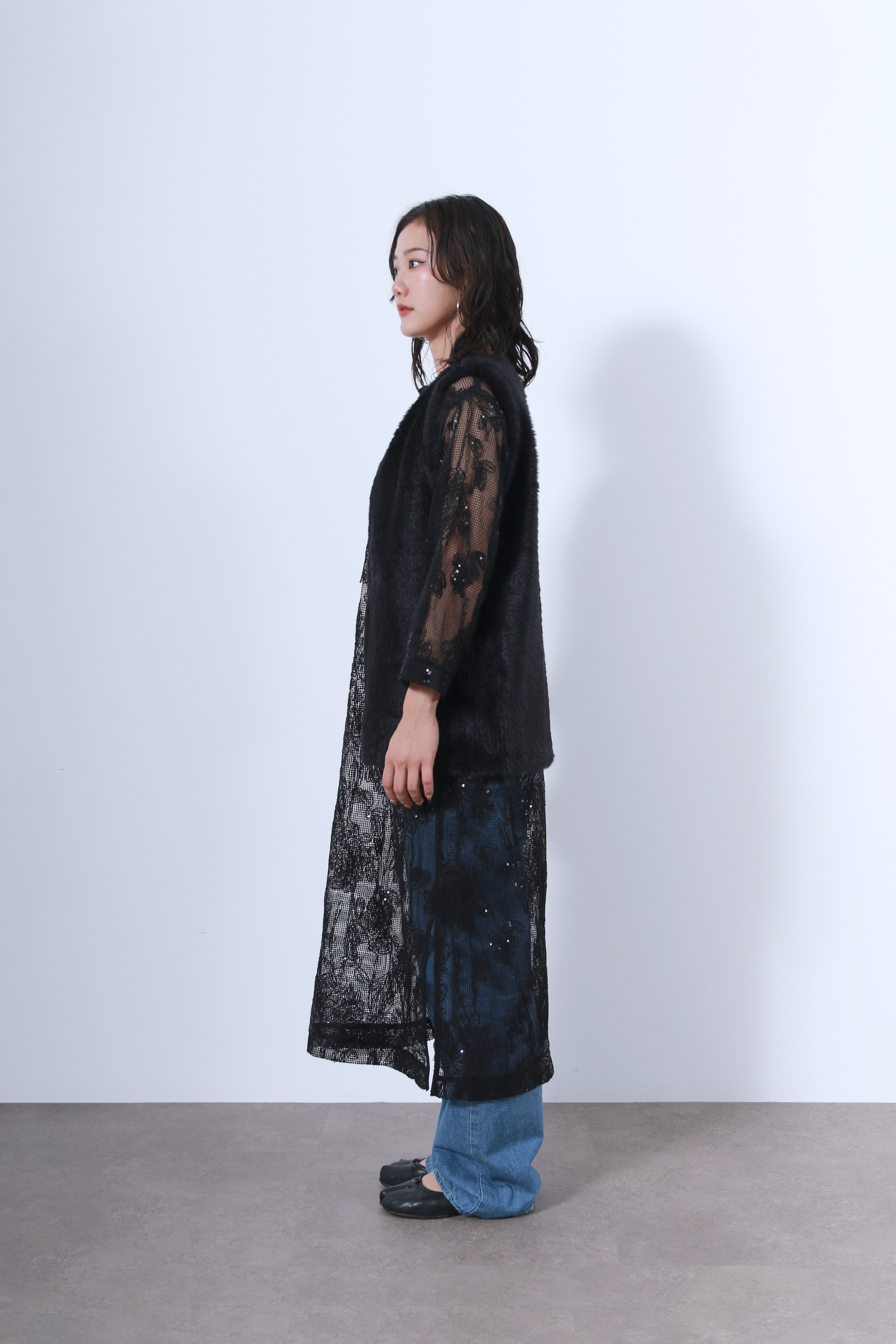 シャギーニットベスト(6263-528)