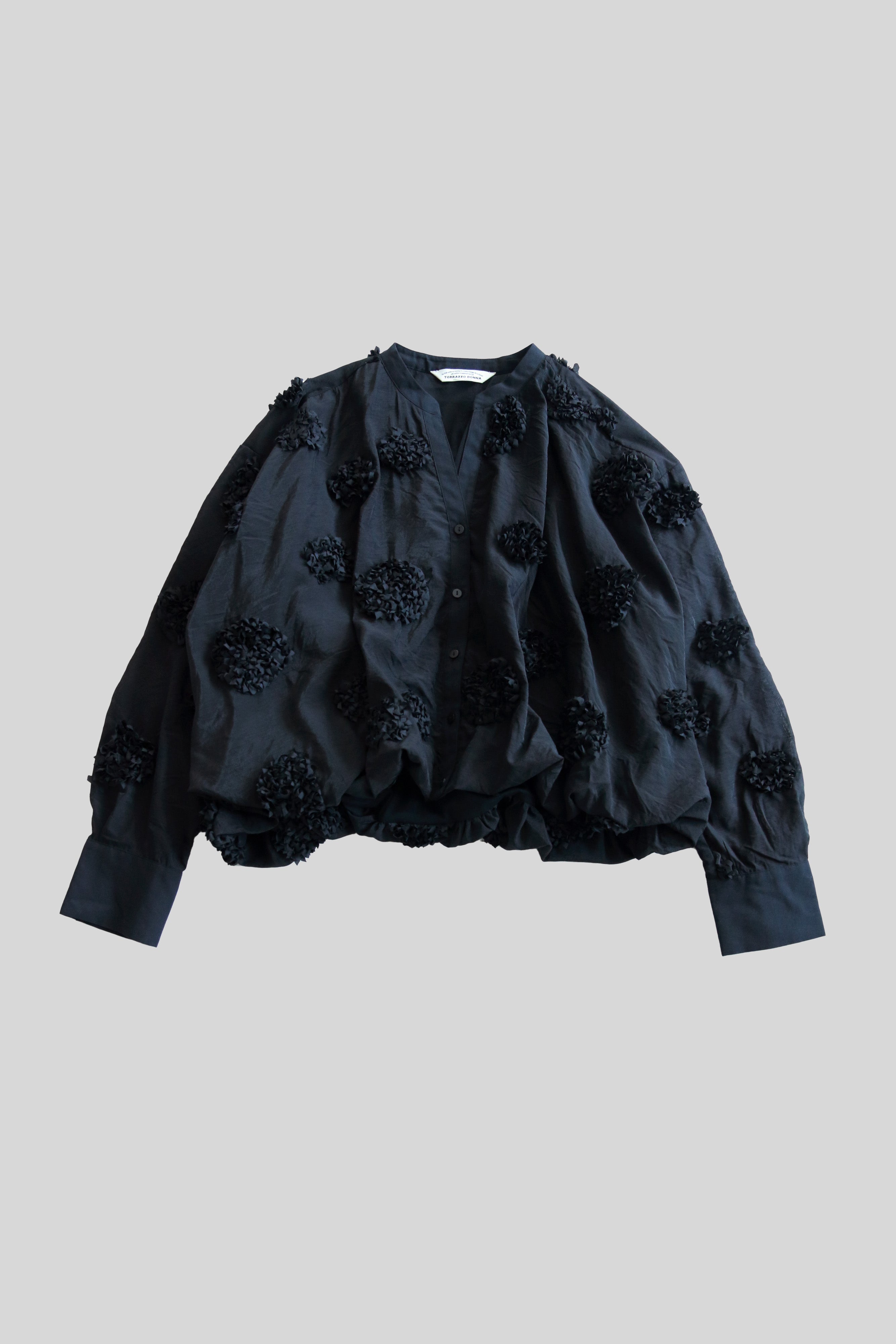 【ご予約商品/1000Pプレゼント】フラワーバルーンブラウス(6262-451)