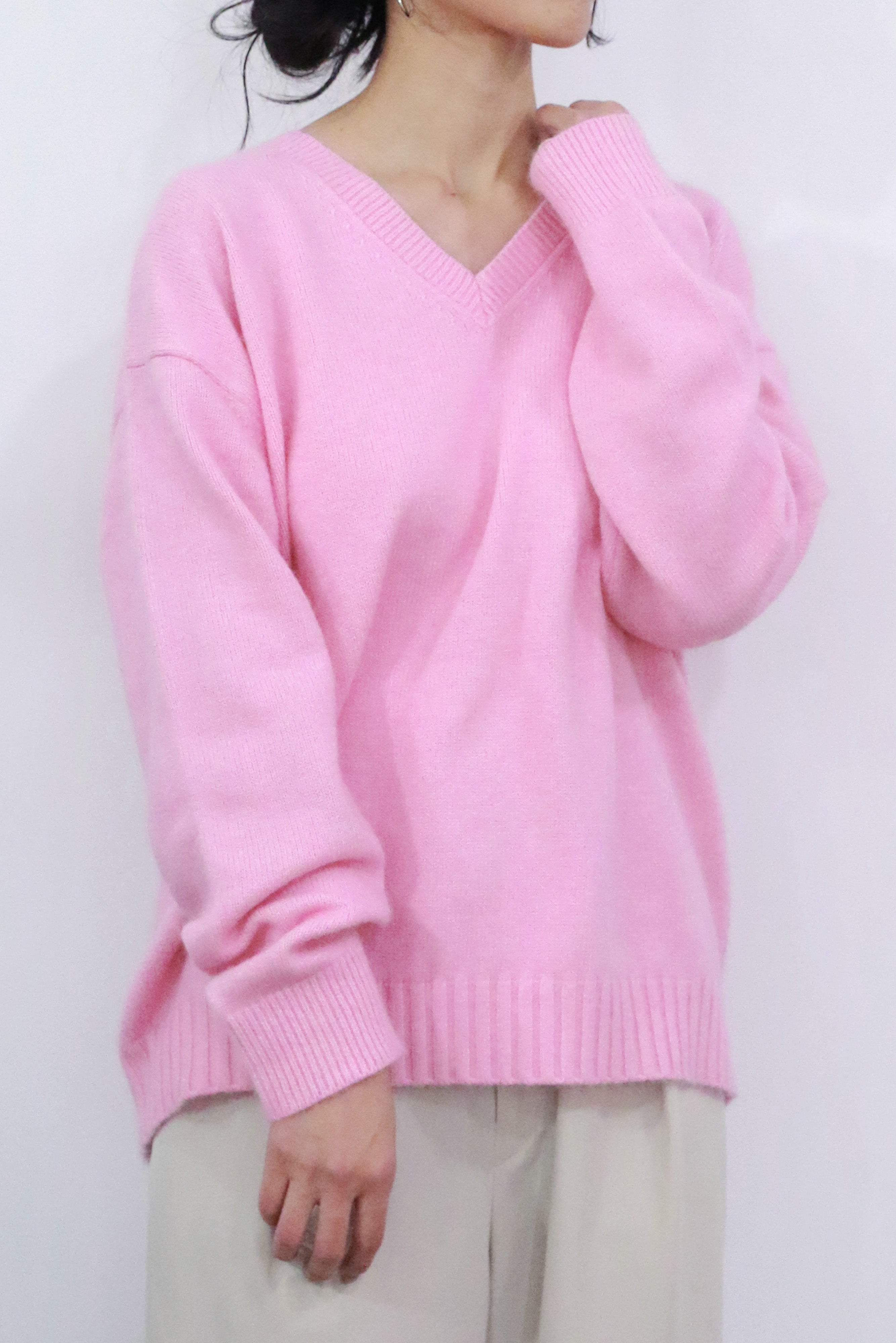 ラクーン混ベーシック2WAYネックトップス(6263-530)