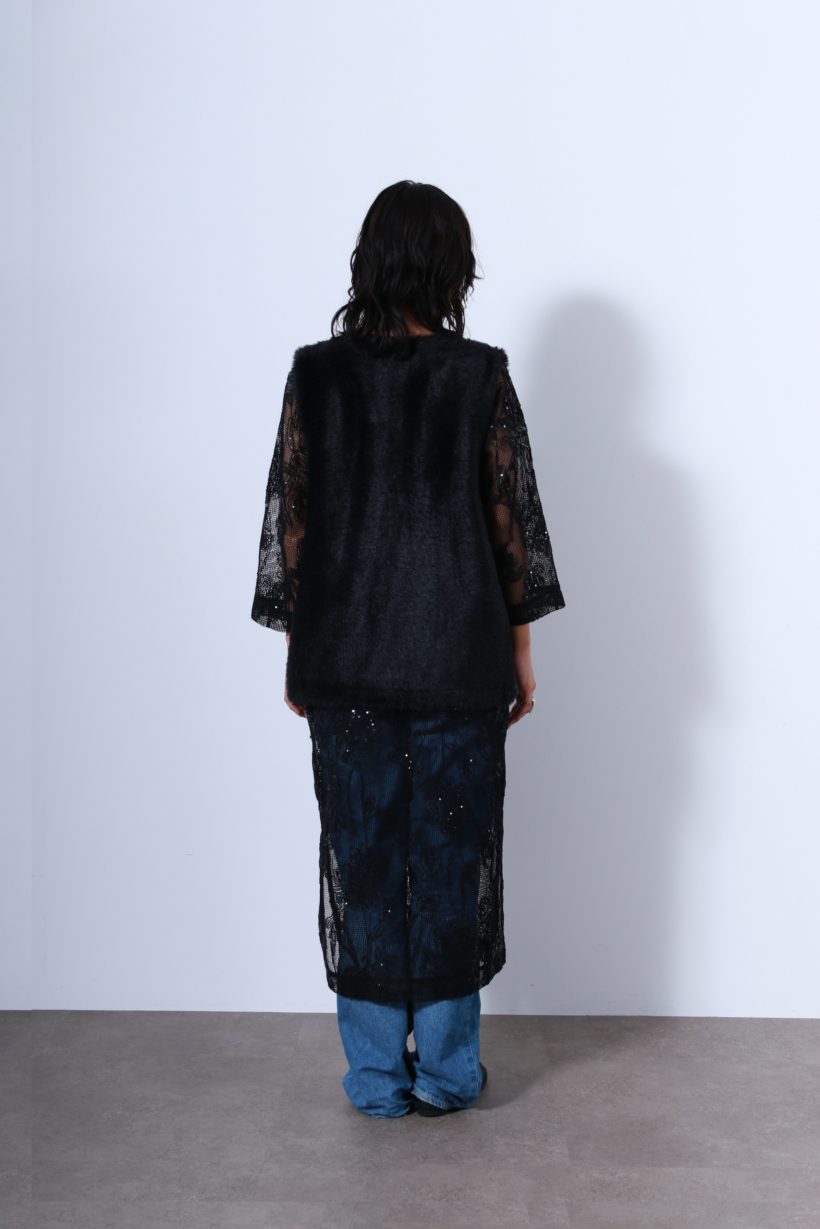 シャギーニットベスト(6263-528)