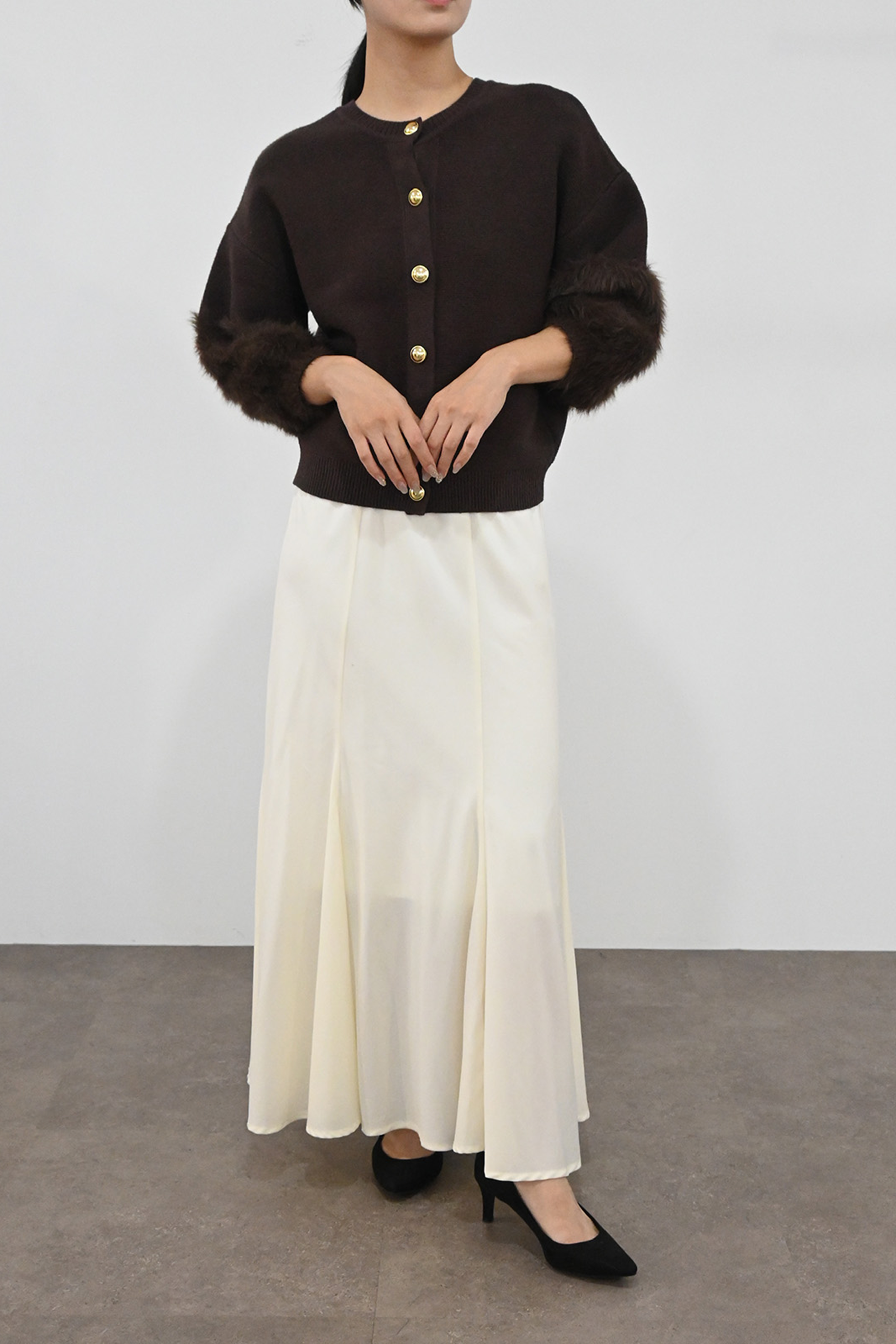 ファースリーブ2WAYカーディガン(6264-589)