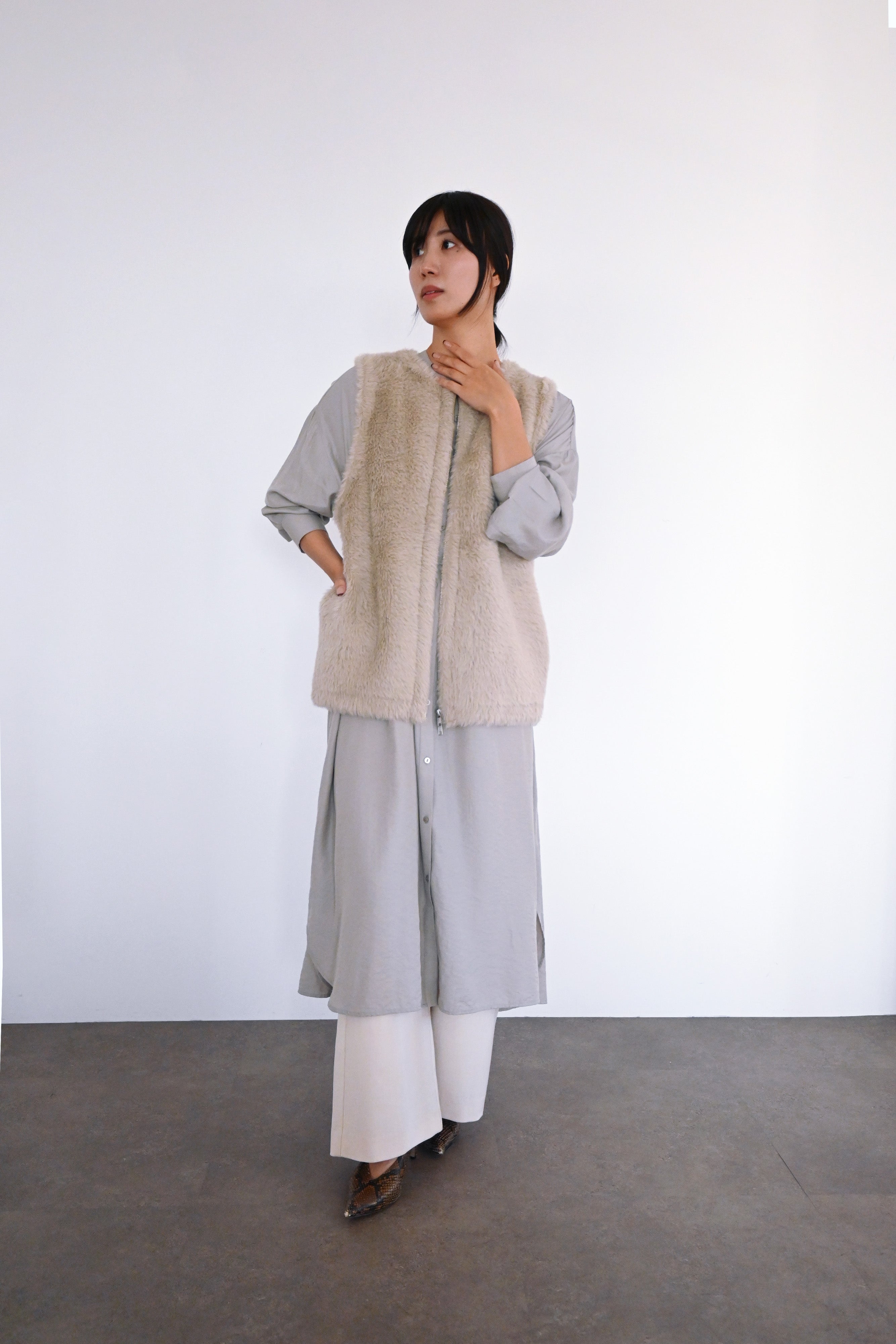 シャギーニットベスト(6263-528)