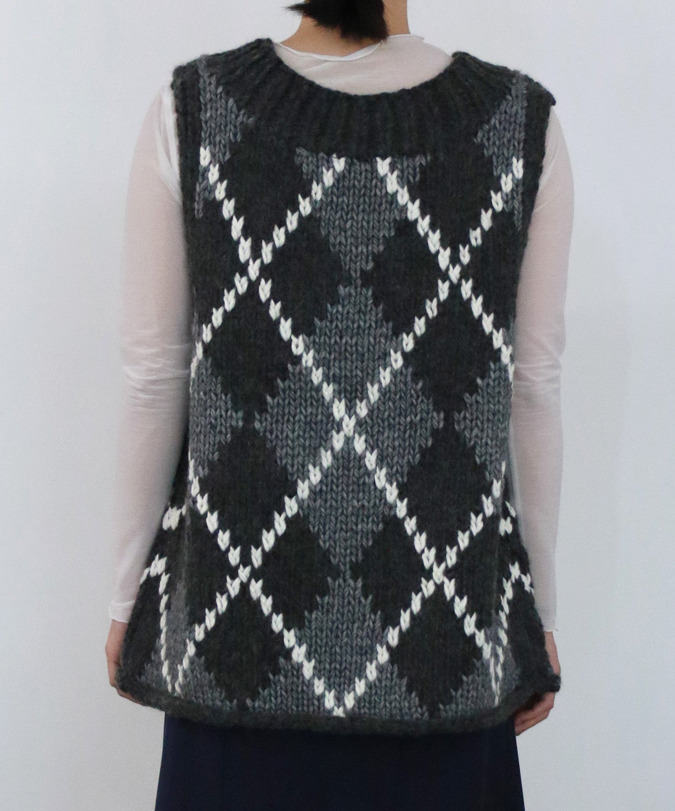 ハンドメイドカウチンニットベスト(6262-468)