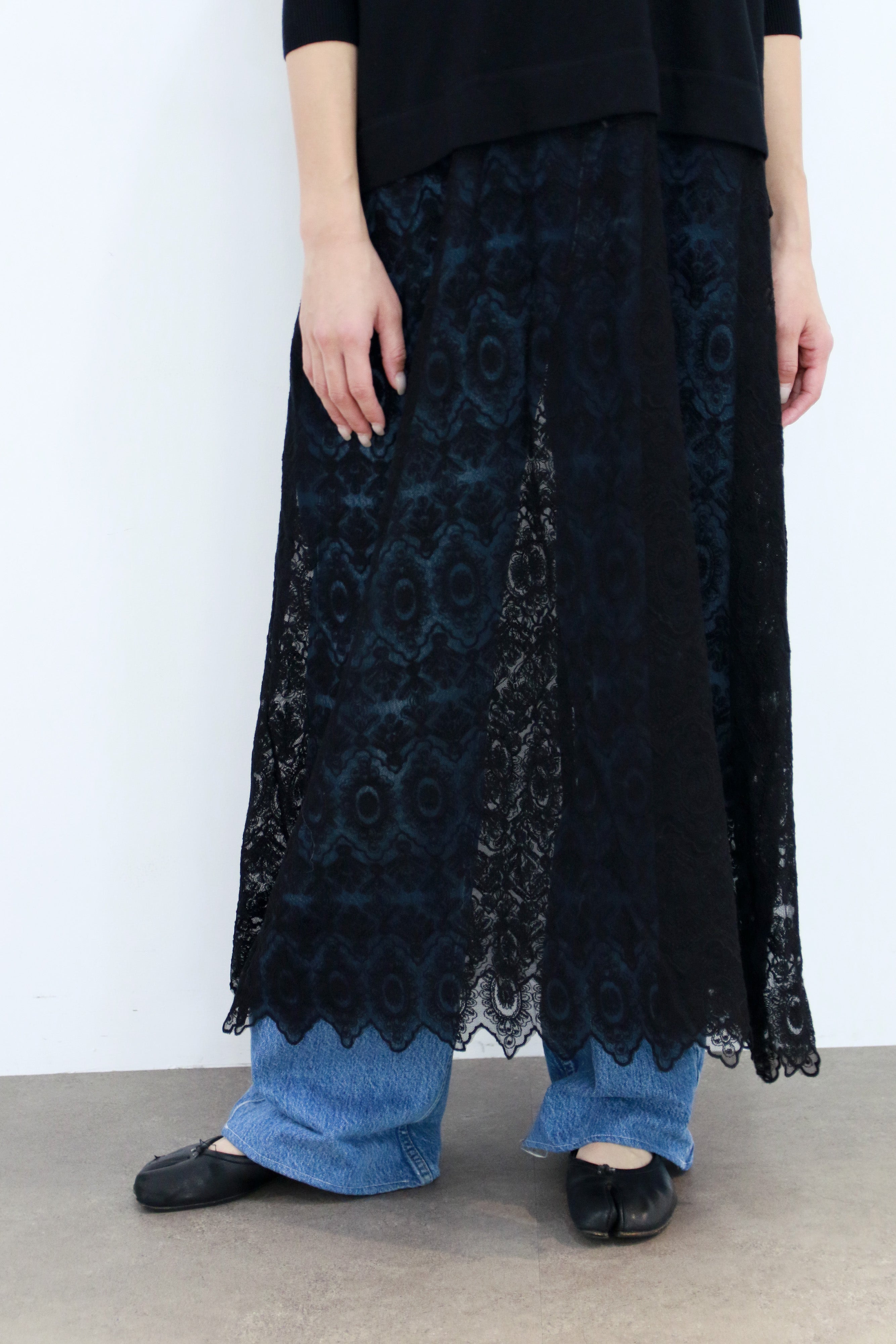 ニット×レースワンピース(6263-512)