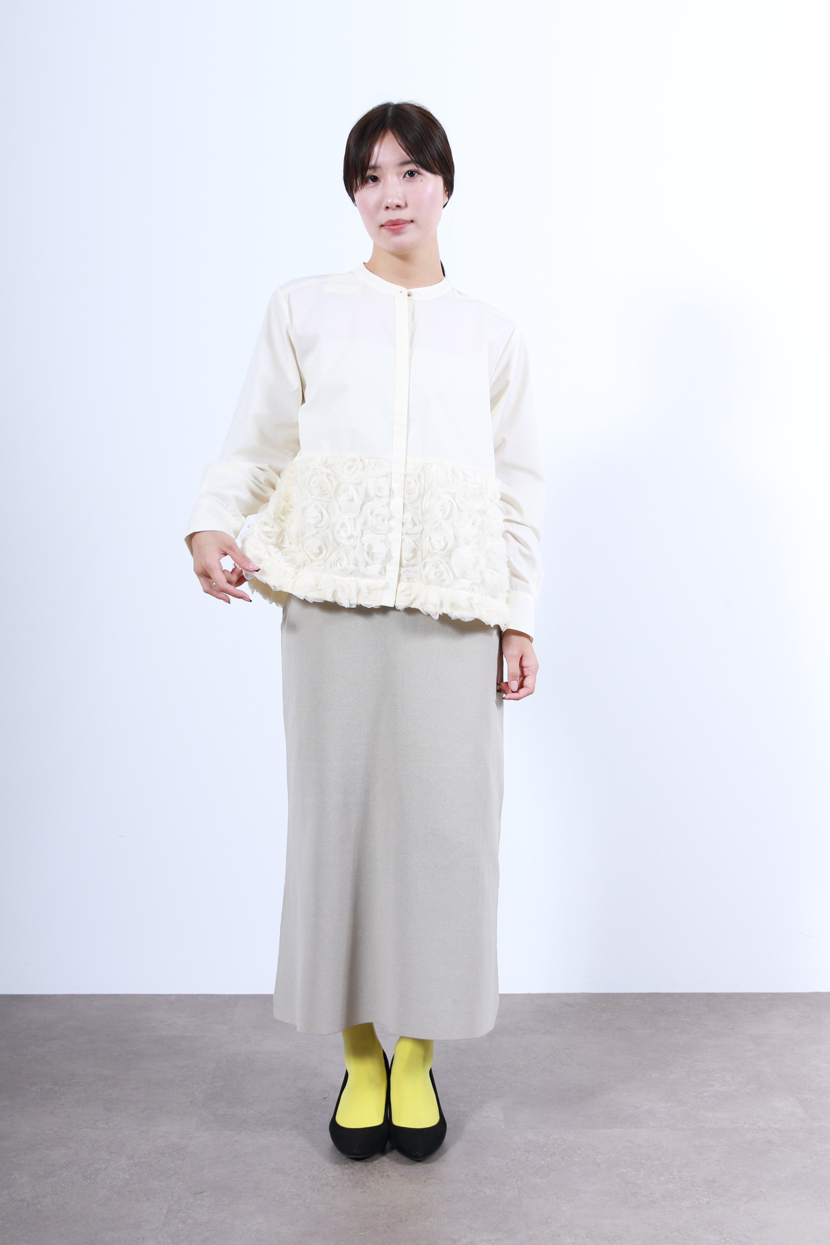 フラワーチュールパターンブラウス(6262-456)