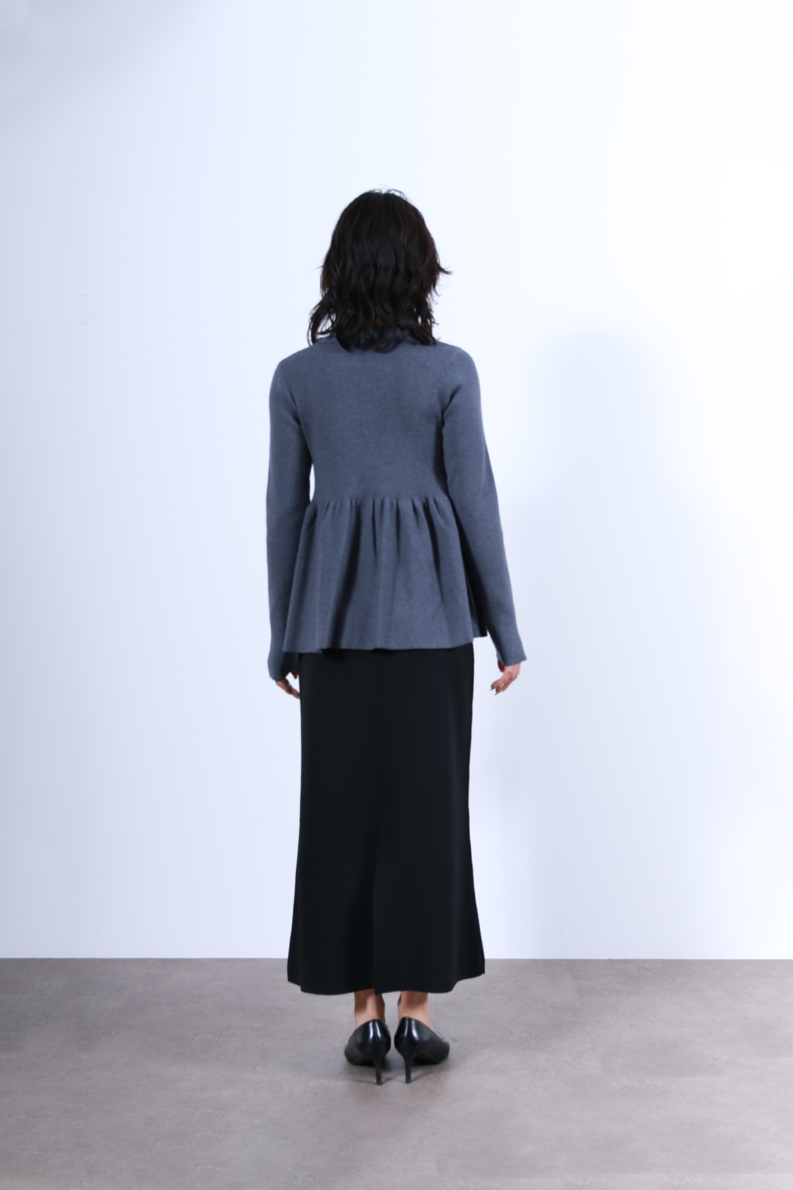 衿付リブニットフレアトップス(6263-507)