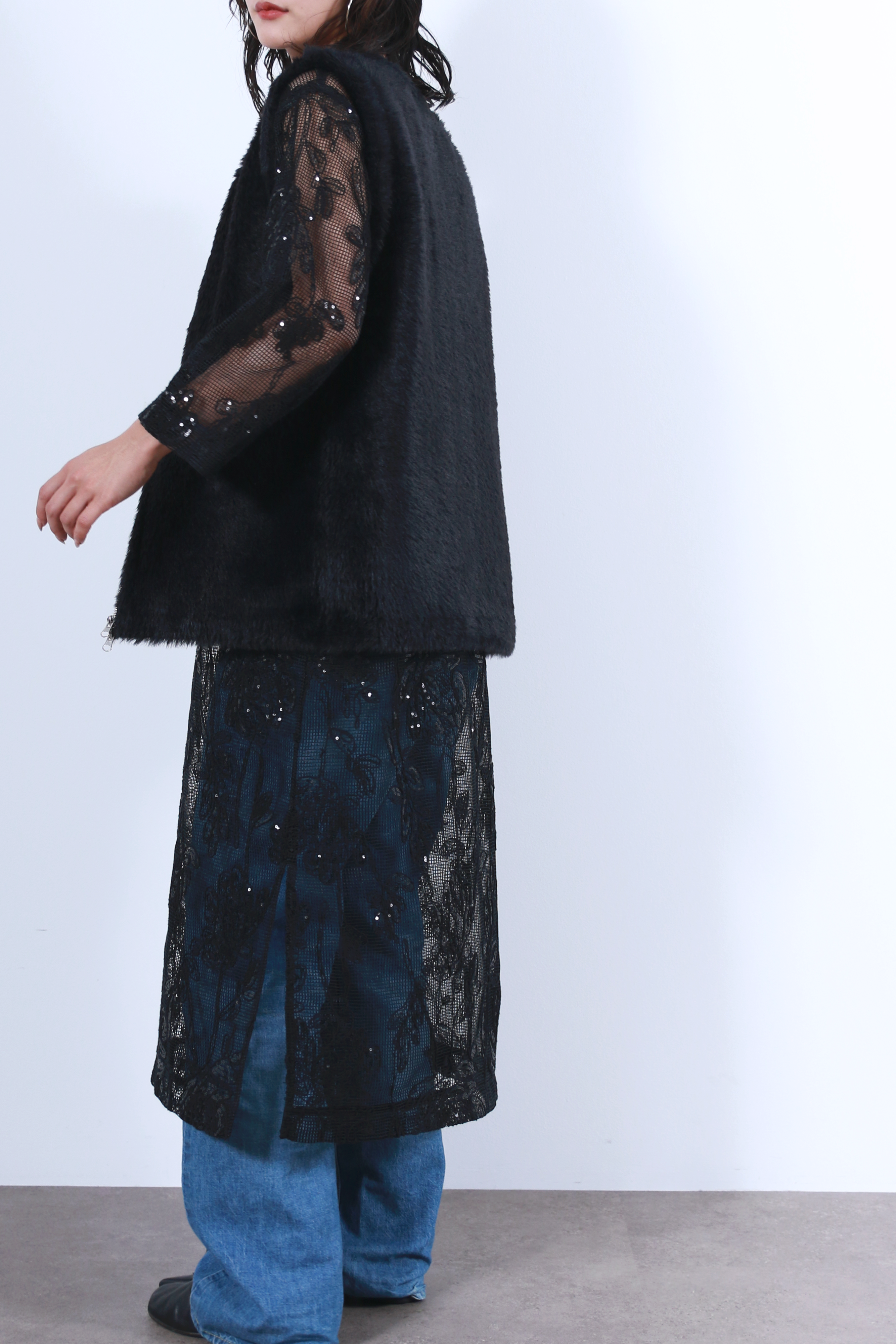 シャギーニットベスト(6263-528)