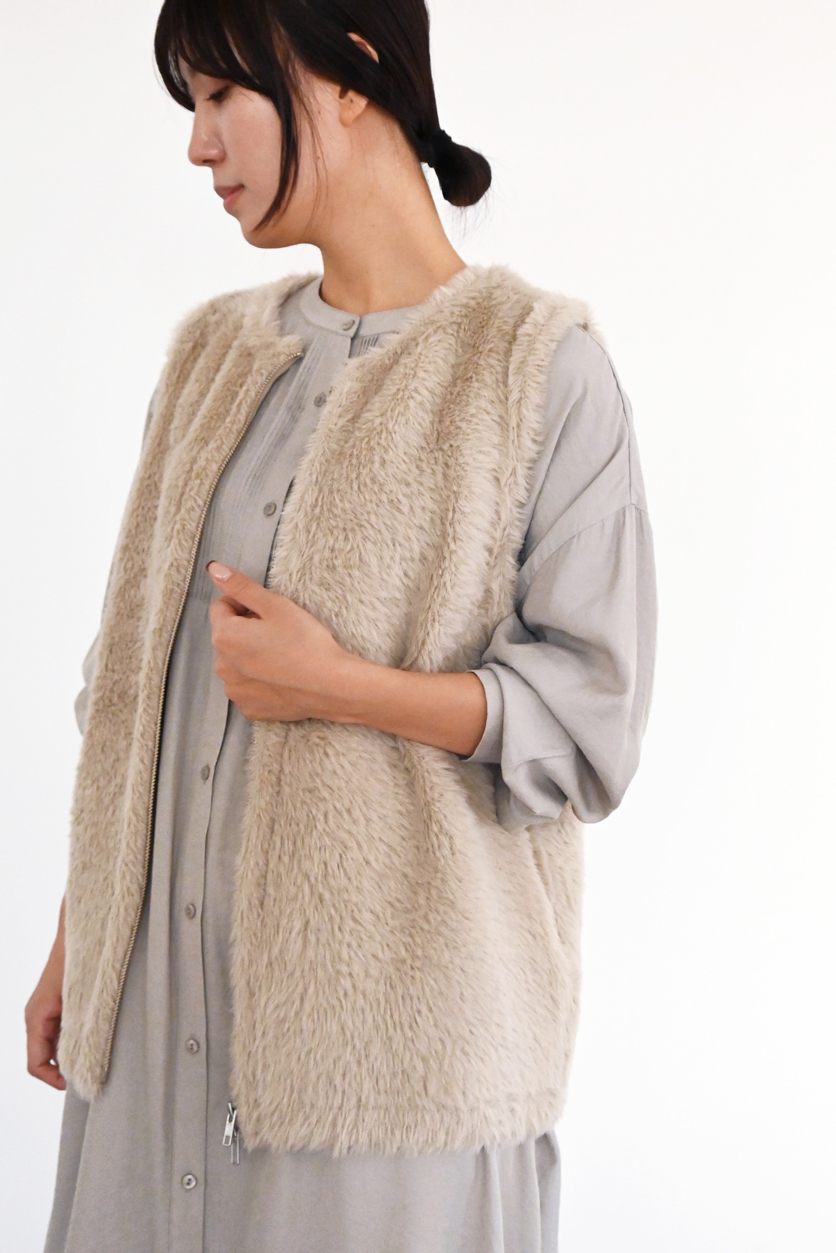 シャギーニットベスト(6263-528)