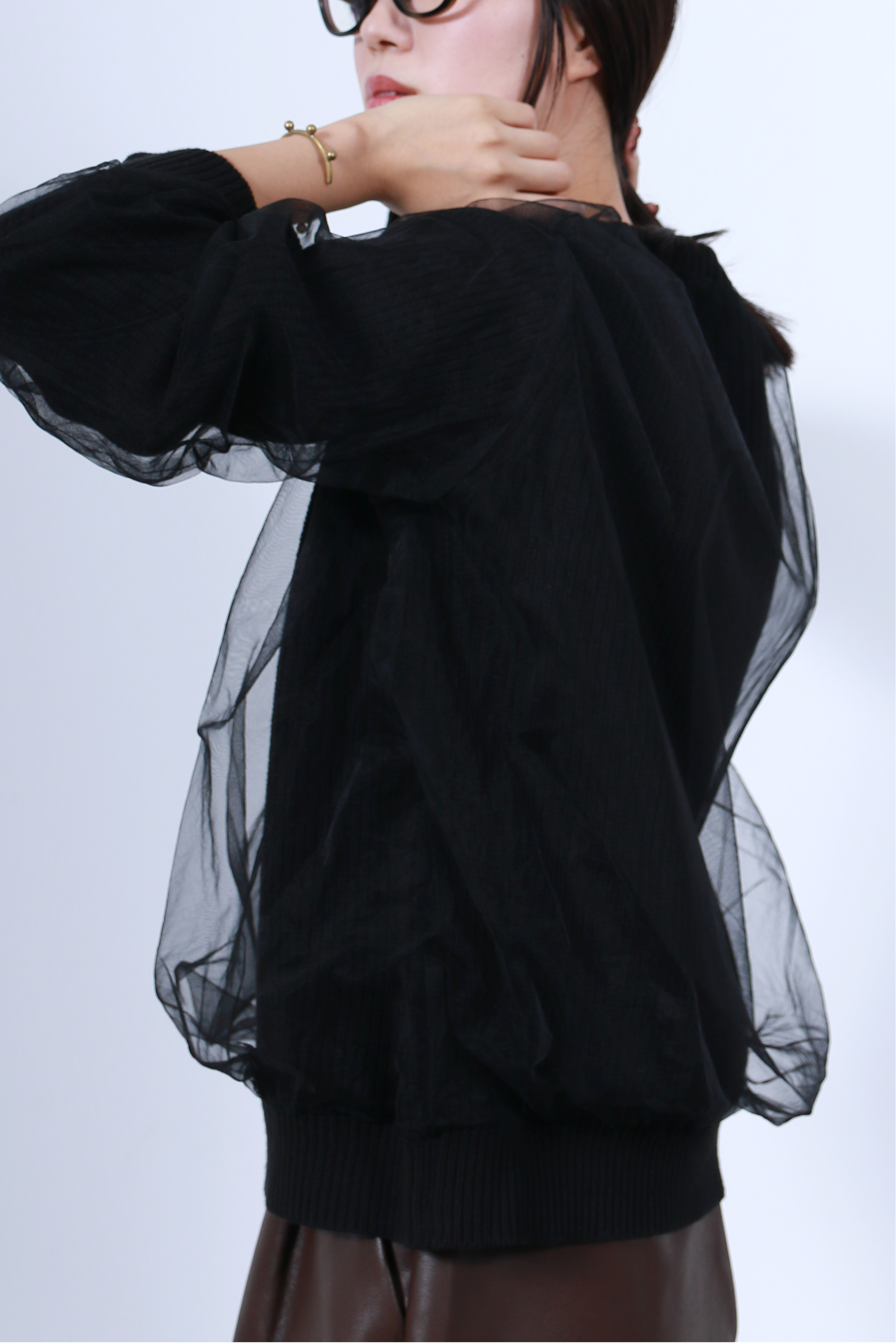 シアーチュール×ニットトップス(6263-518)