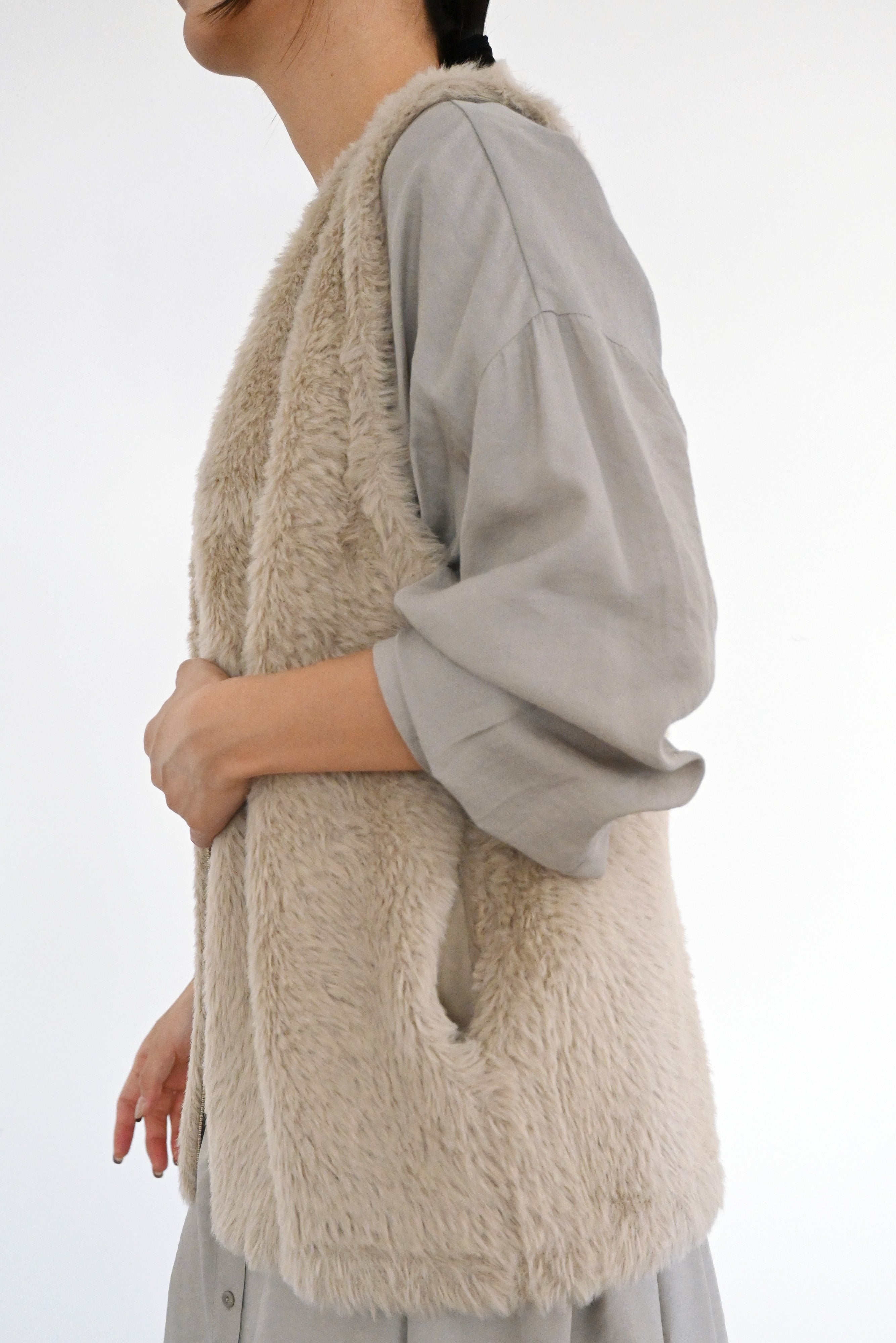 シャギーニットベスト(6263-528)