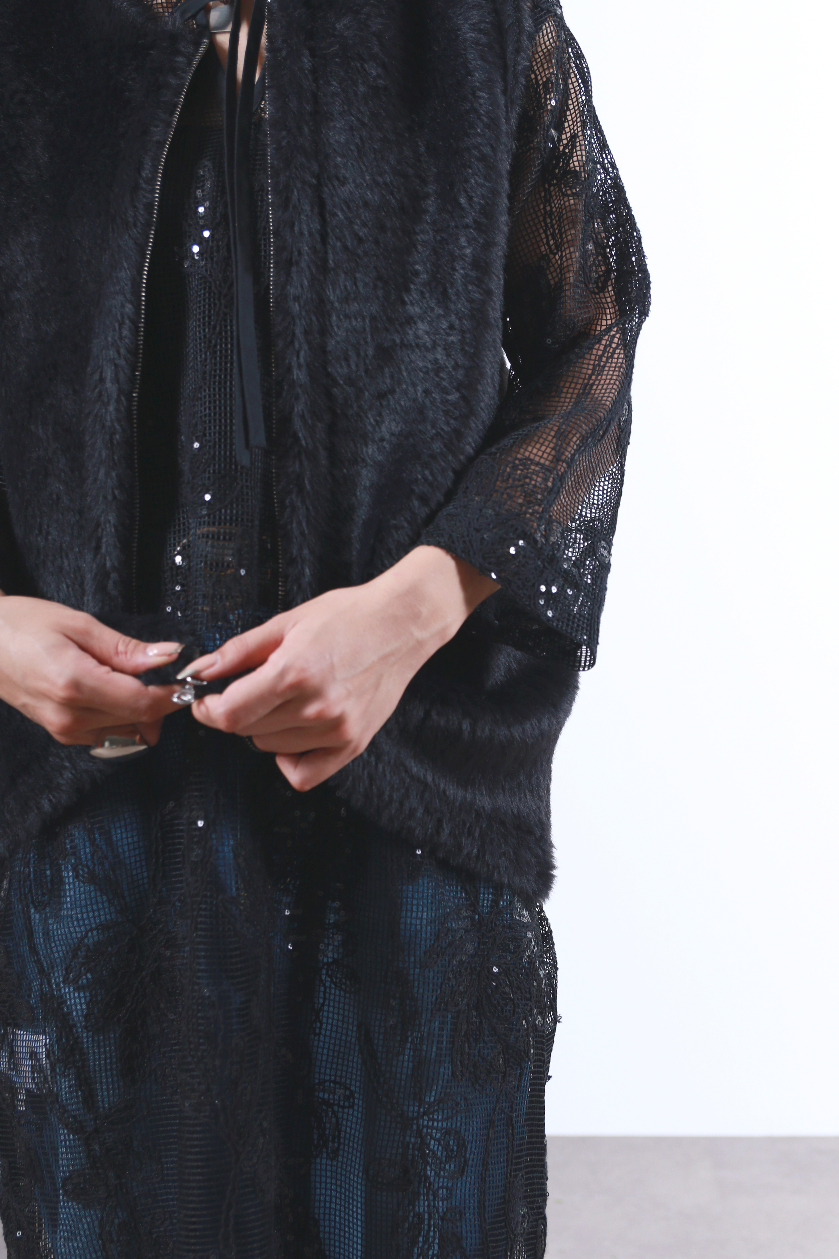 シャギーニットベスト(6263-528)