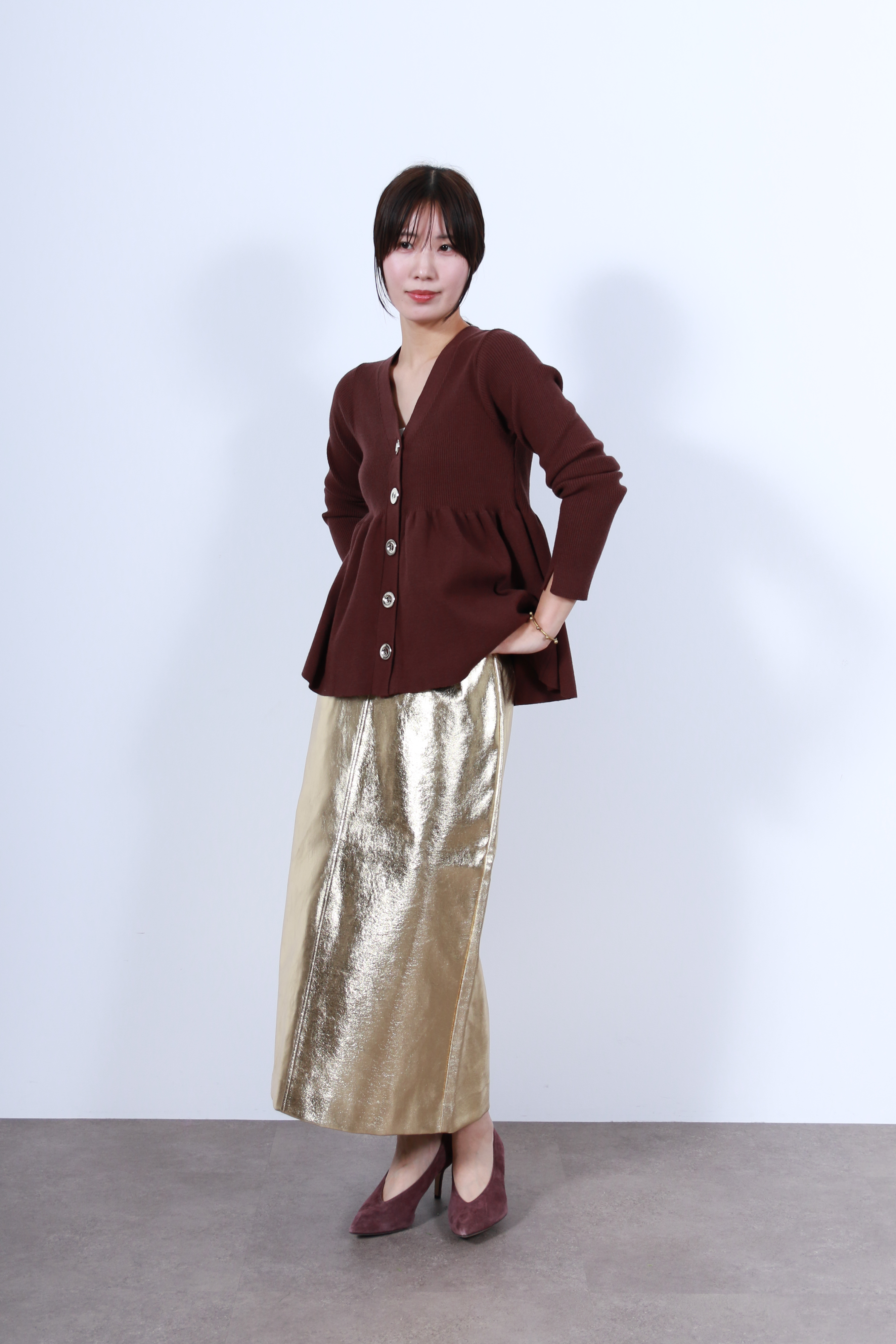 リブニットフレアカーディガン(6263-506)