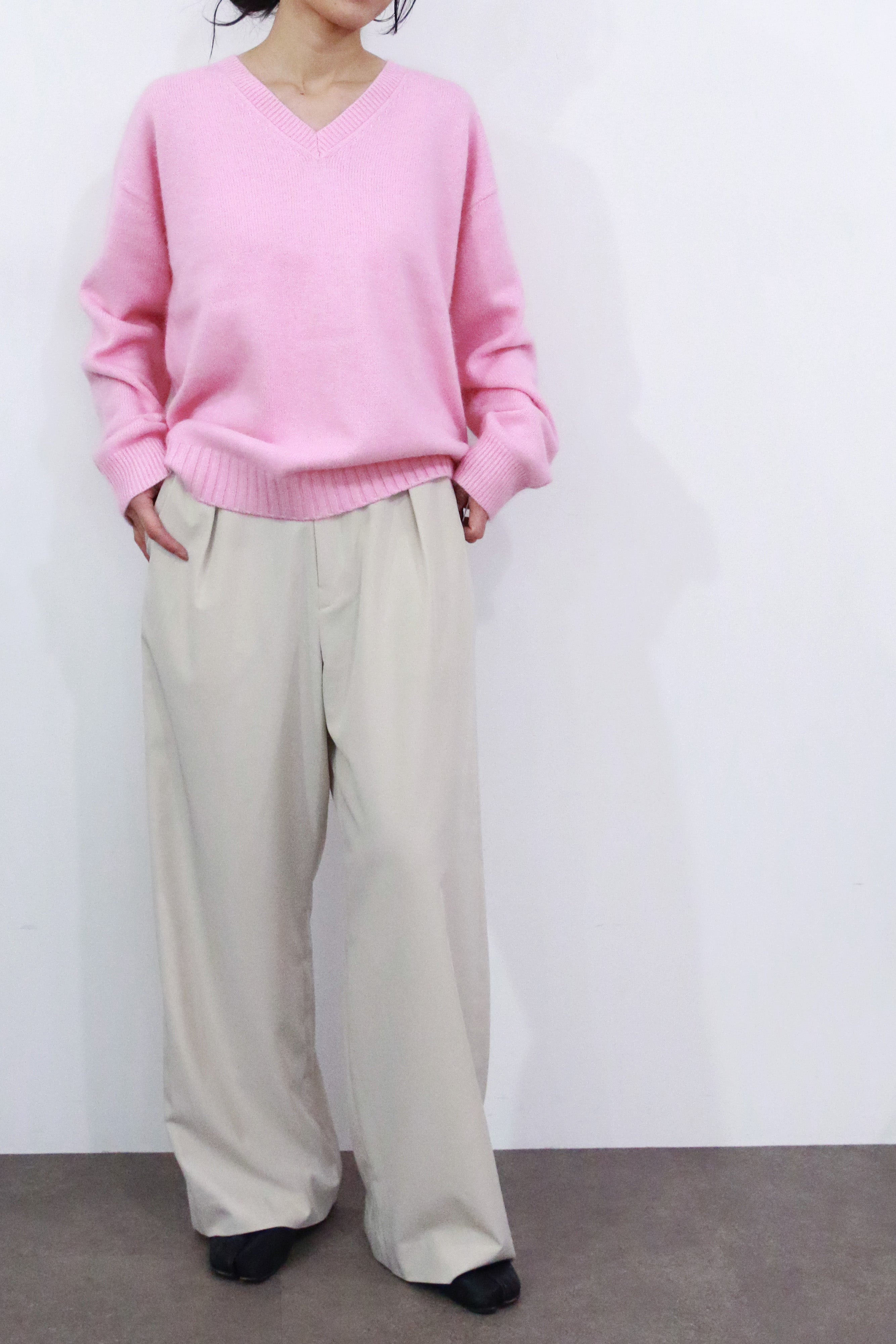 ラクーン混ベーシック2WAYネックトップス(6263-530)