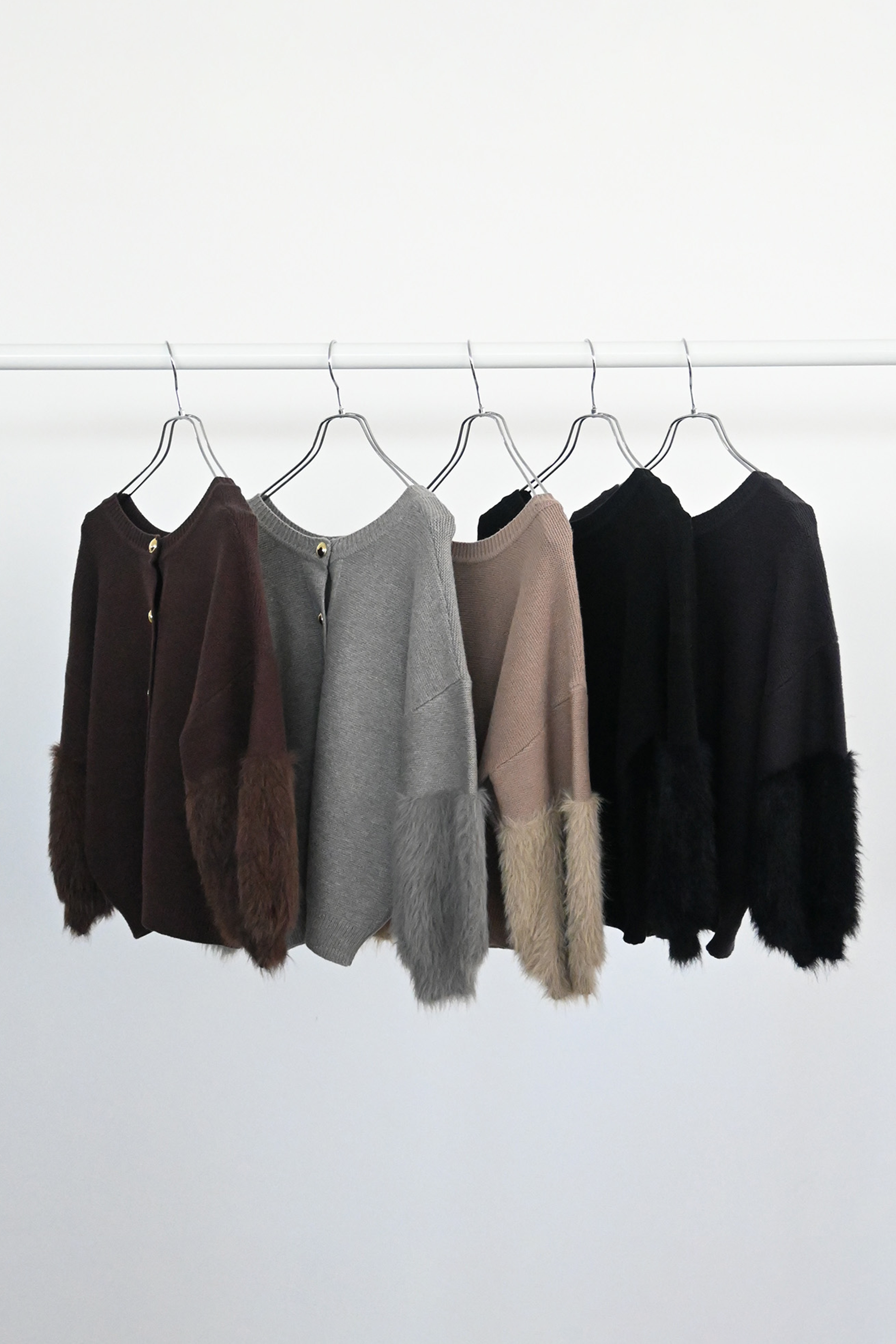 ファースリーブ2WAYカーディガン(6264-589)