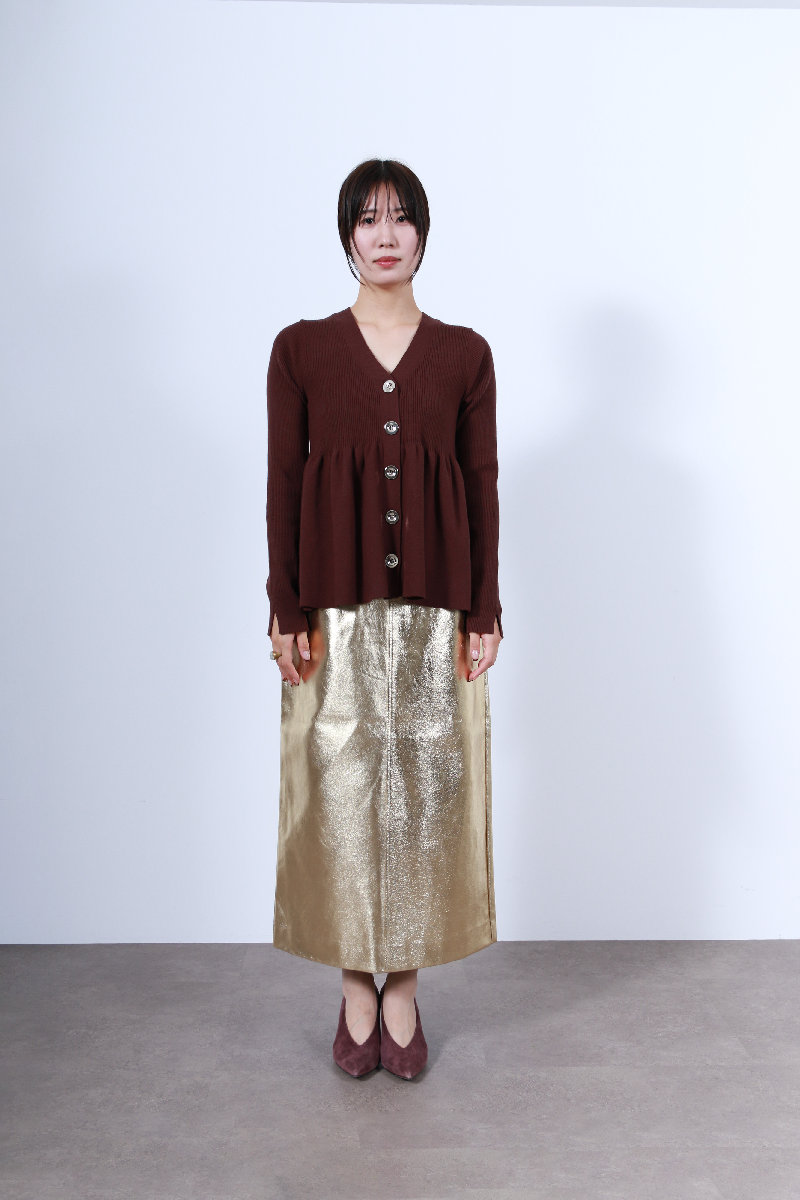 リブニットフレアカーディガン(6263-506)