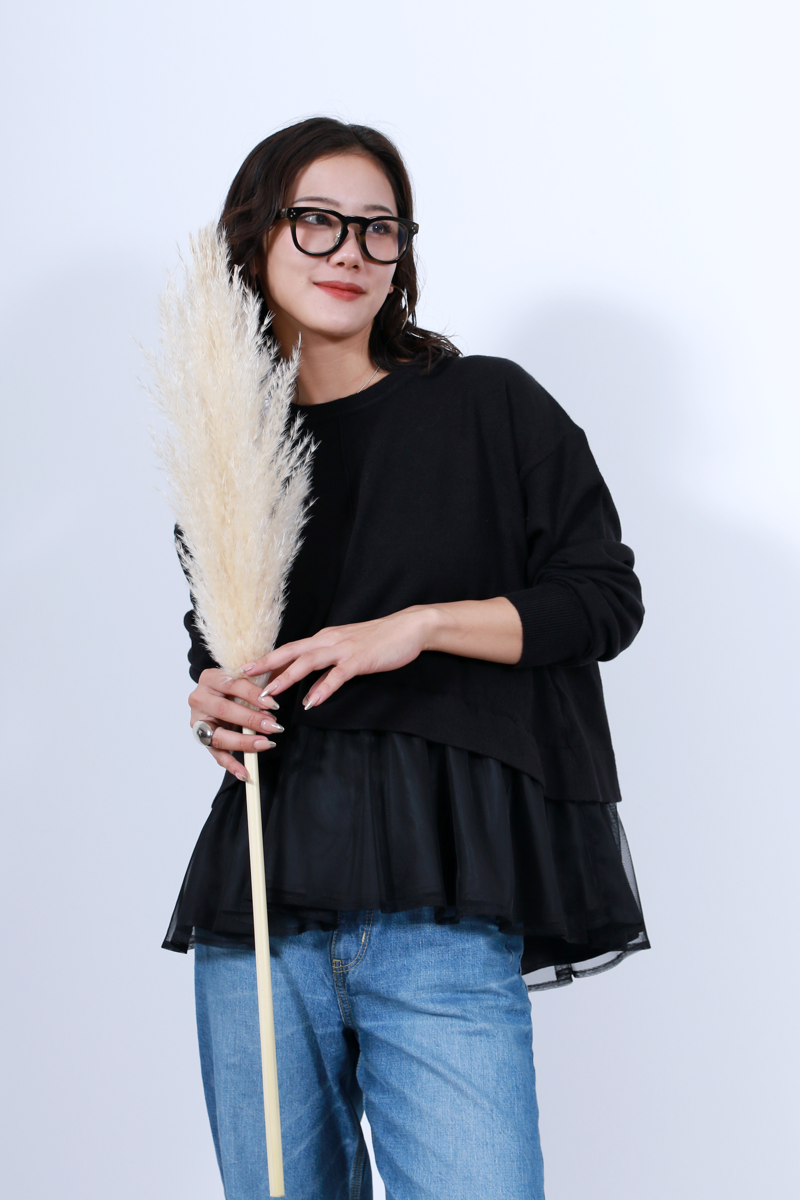 裾チュールニットトップス(6263-509)