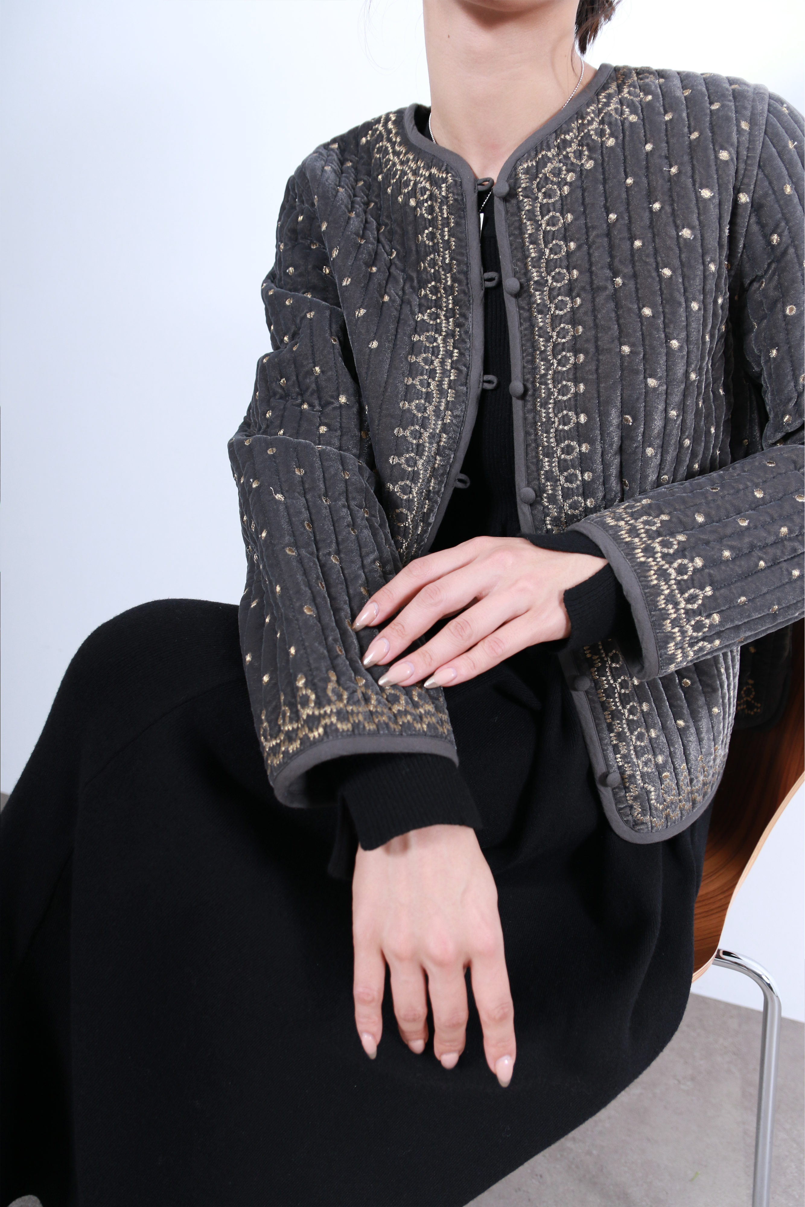 ヴィンテージ調オリジナル刺繍ジャケット(6261-354)