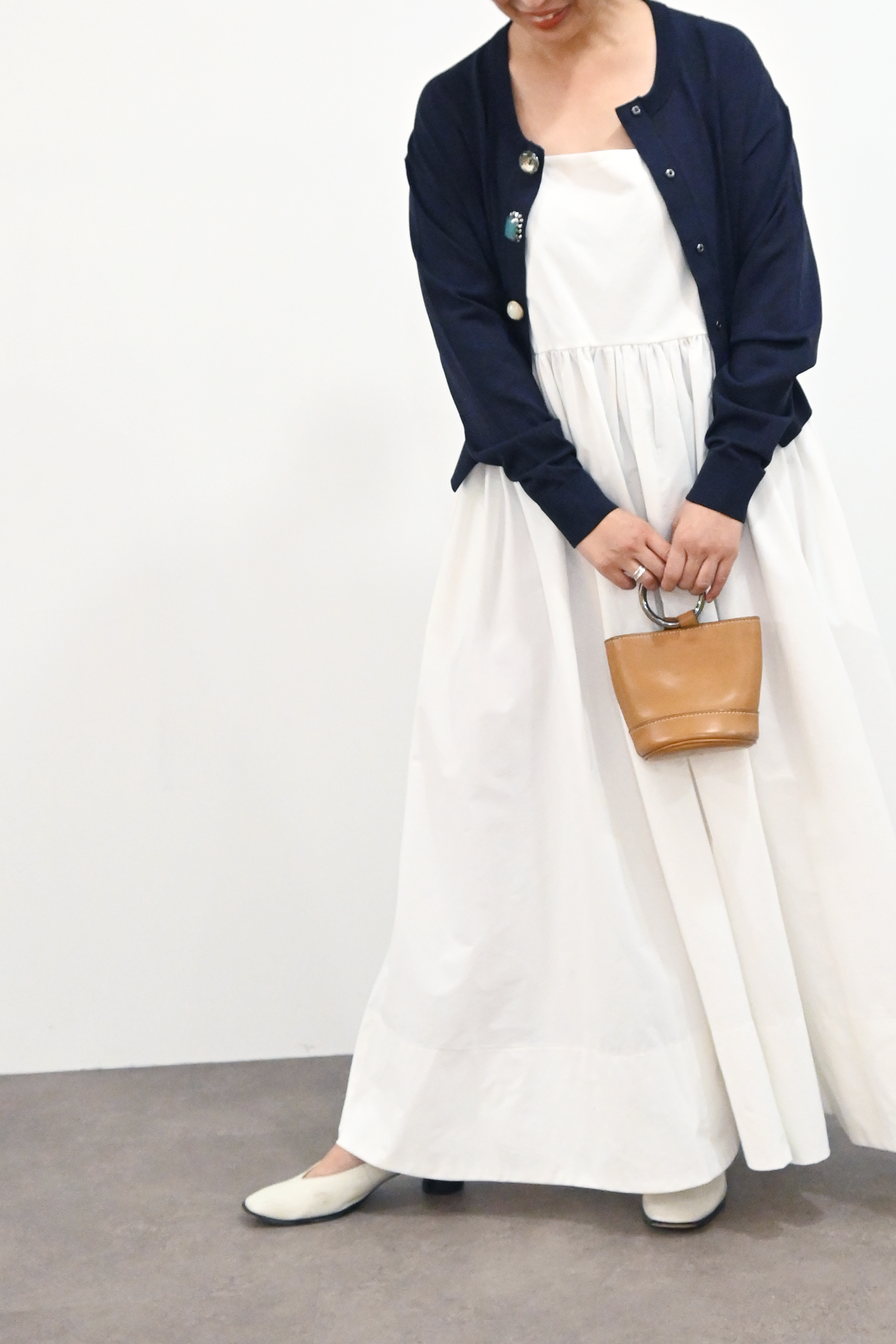 【Shikina×TORRAZZO】2WAYニット×ボリュームドレス(6265-302) 05.WHITE