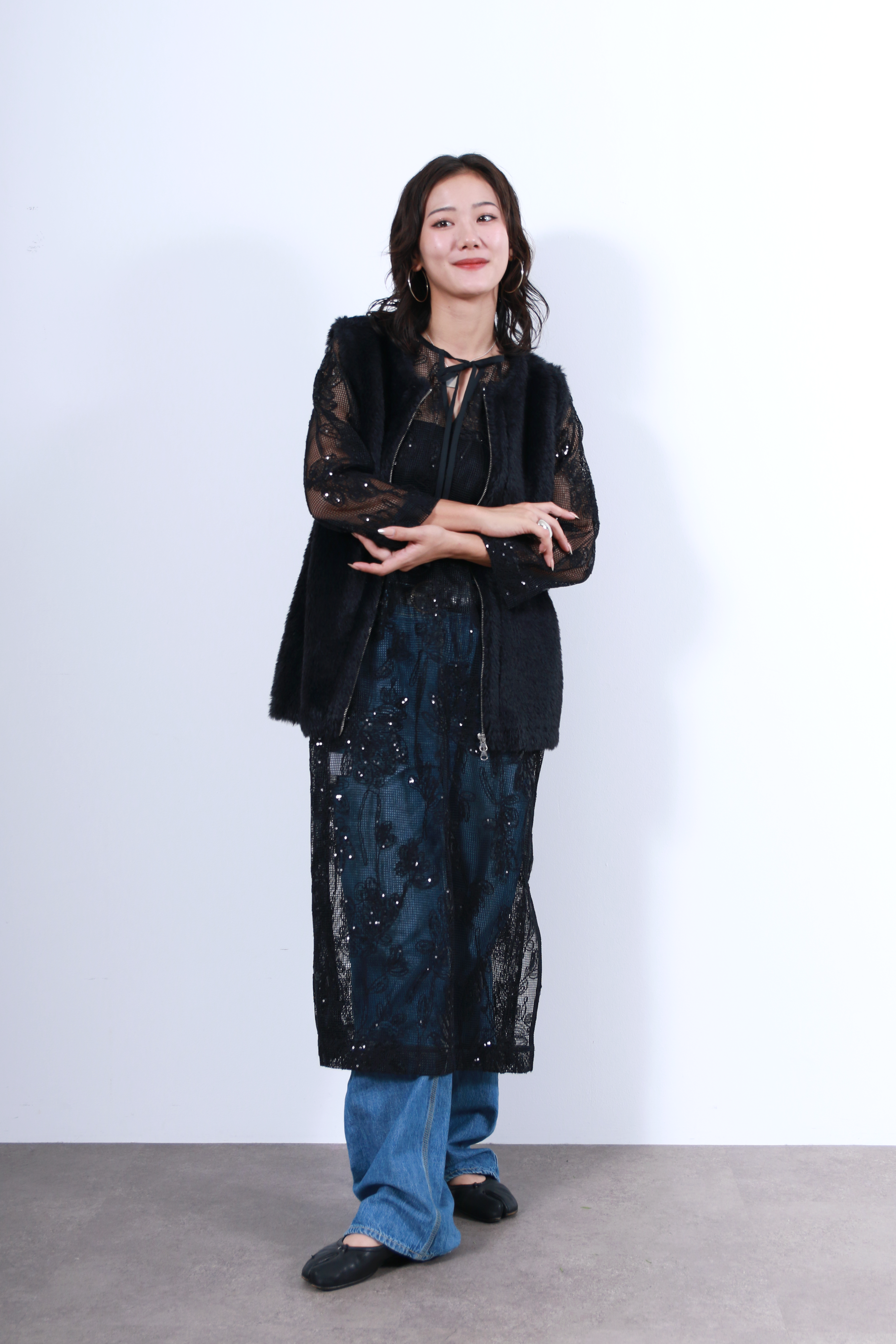 シャギーニットベスト(6263-528)