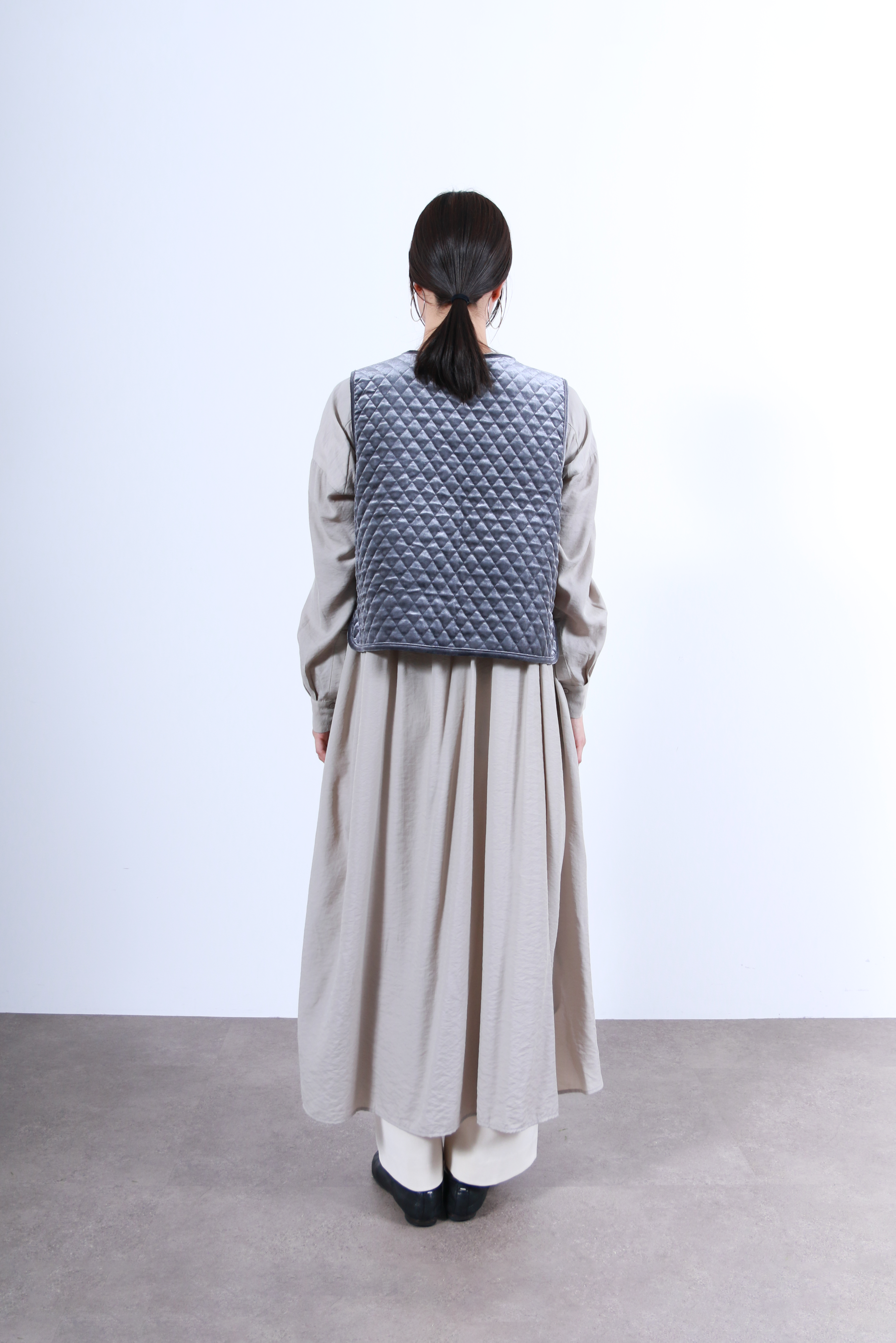 2WAYキルティングベロアベスト(6263-502)