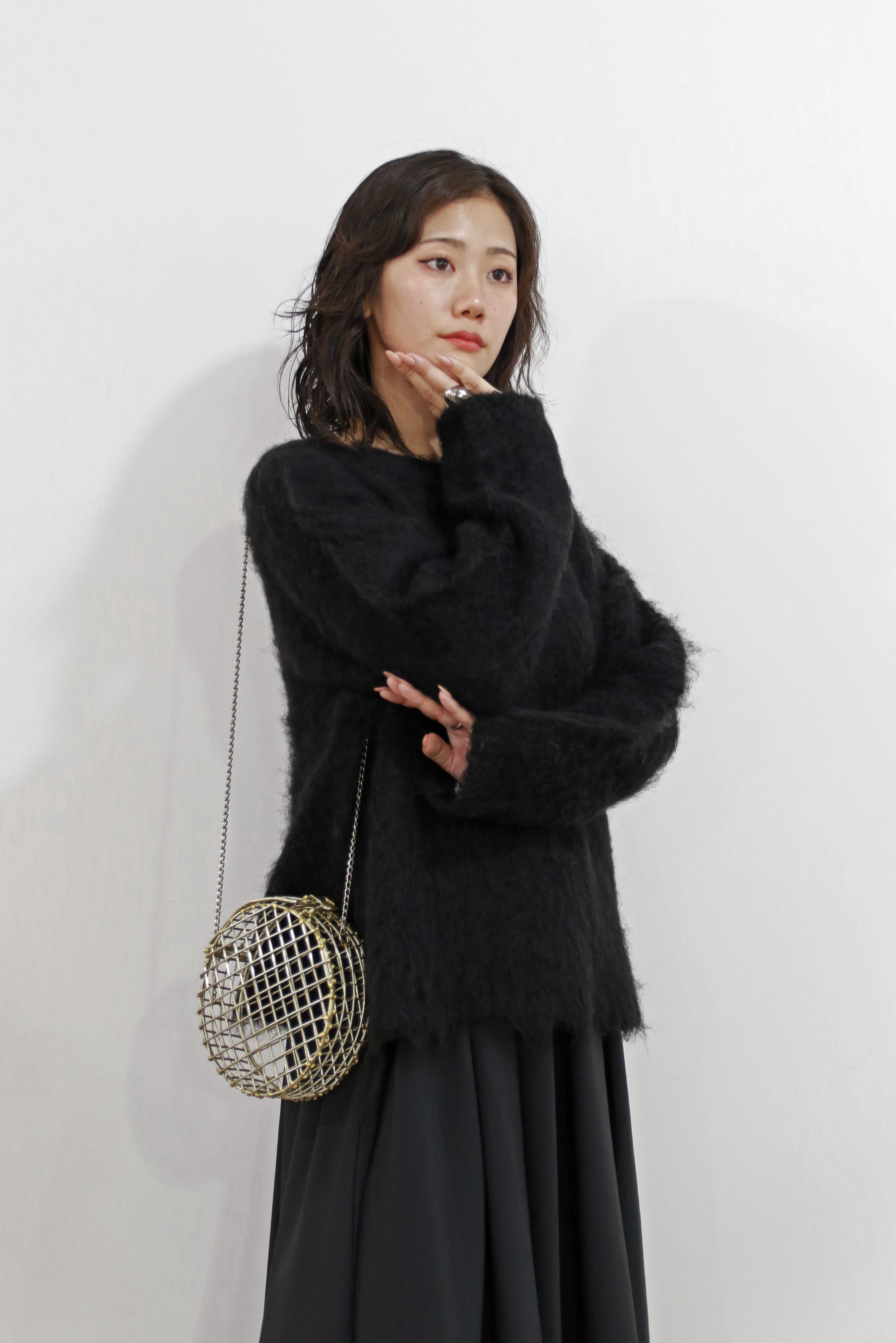 【Shikina×TORRAZZO】2WAYニット×ボリュームドレス(6265-302) 19.BLACK