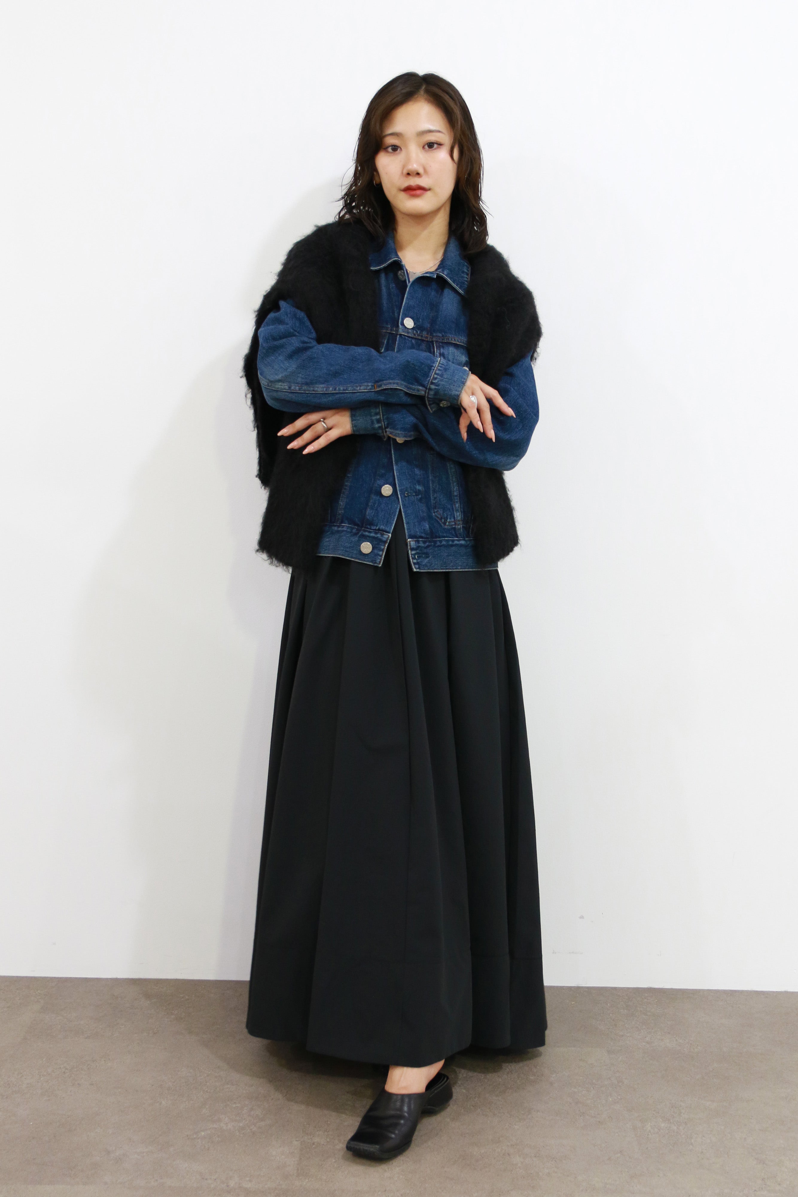 【Shikina×TORRAZZO】2WAYニット×ボリュームドレス(6265-302) 19.BLACK