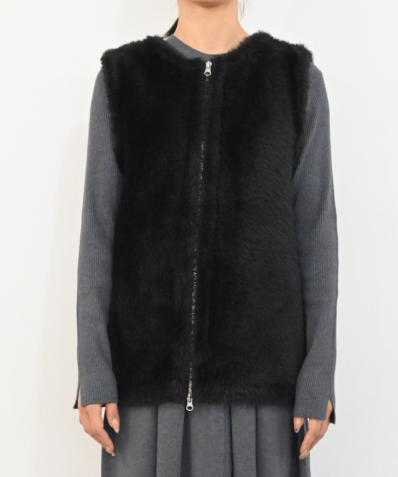 シャギーニットベスト(6263-528)