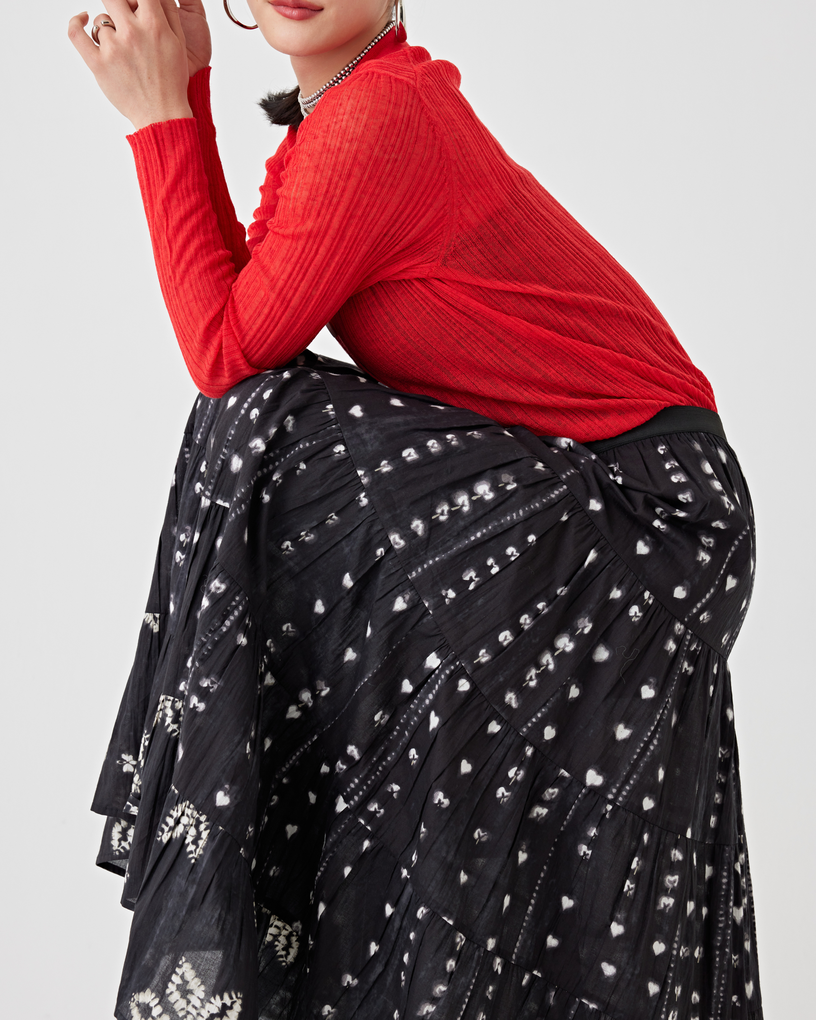 【先行販売】プリントギャザースカート(6267-372)