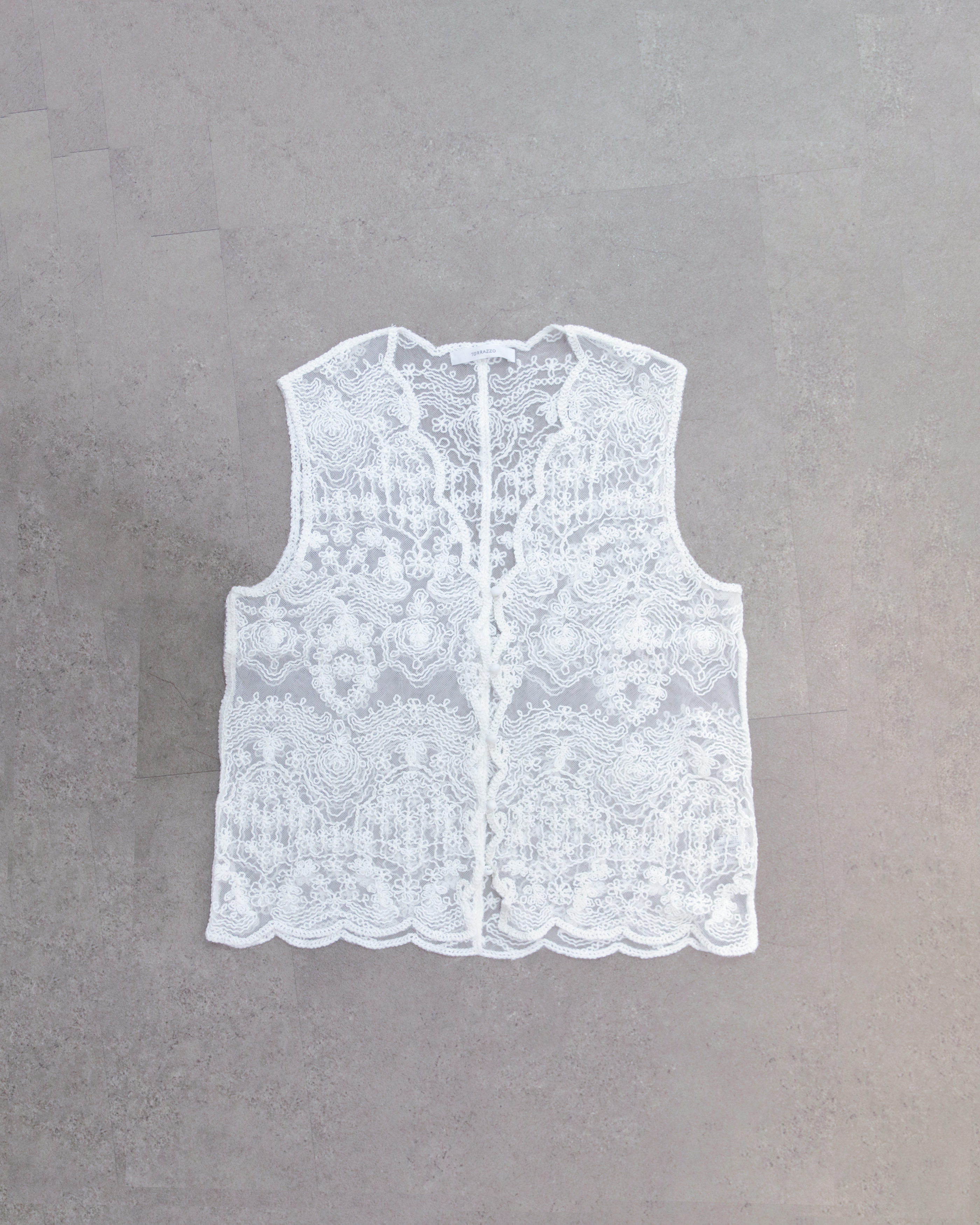 【comming soon】立体コード刺繍レース ベスト(6266-333)