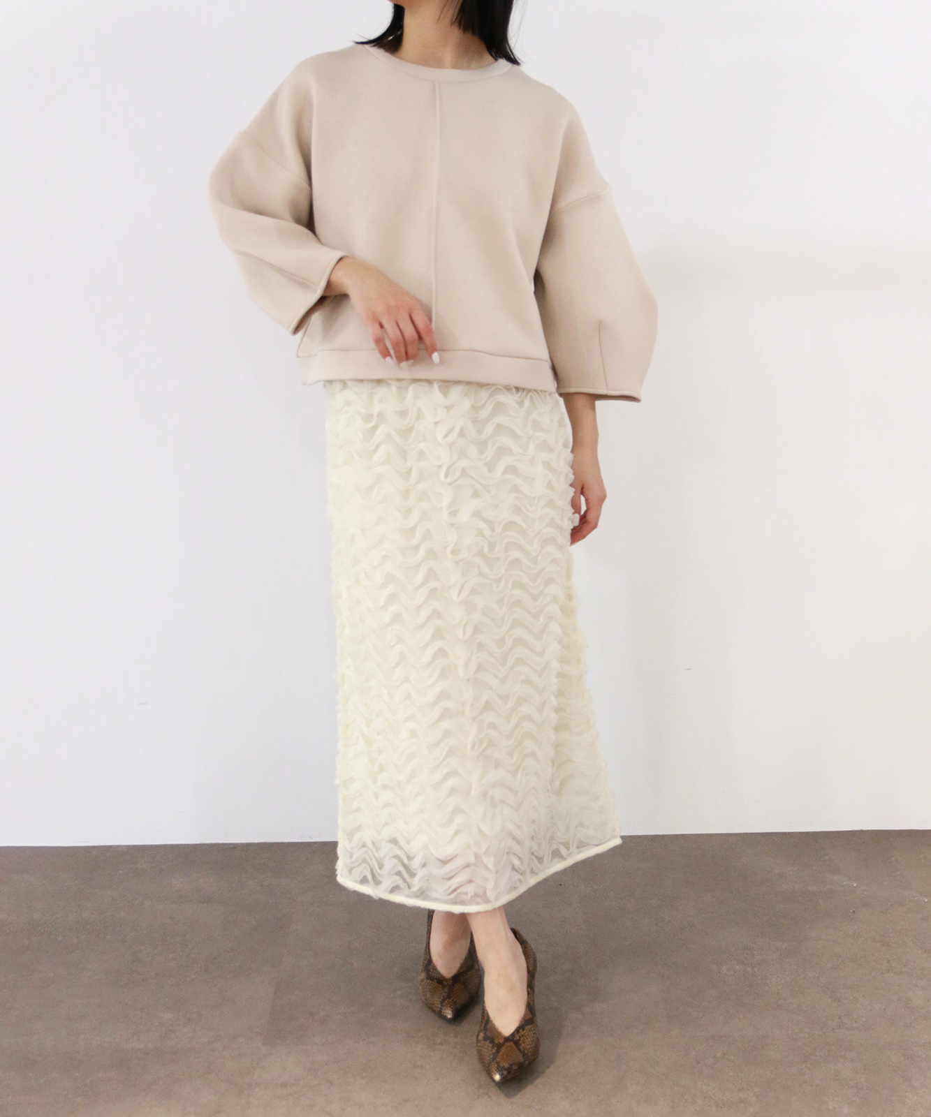 ウェーブフリルIラインスカート(6260-372)