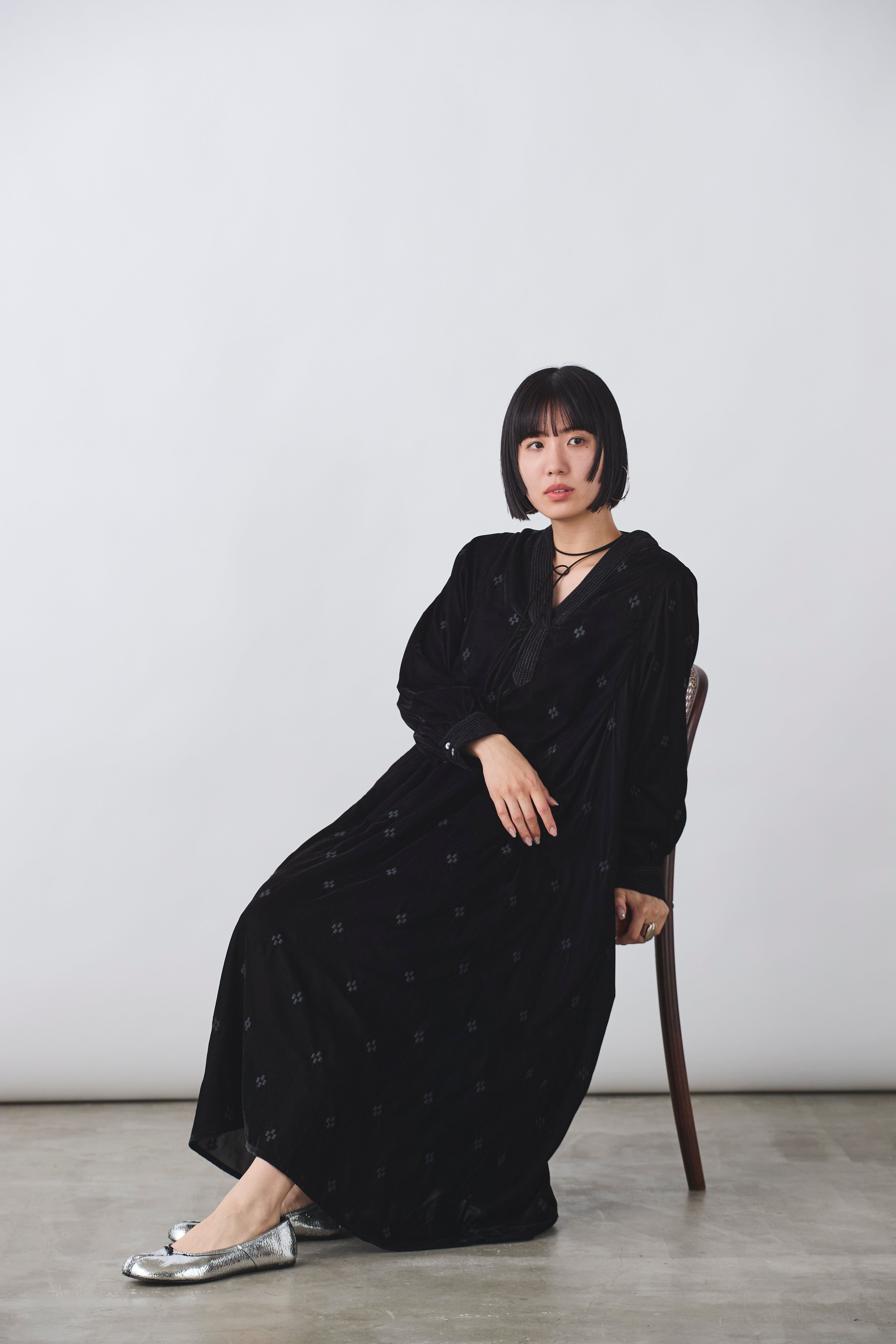 カフタン ベロアワンピース(6261-447)