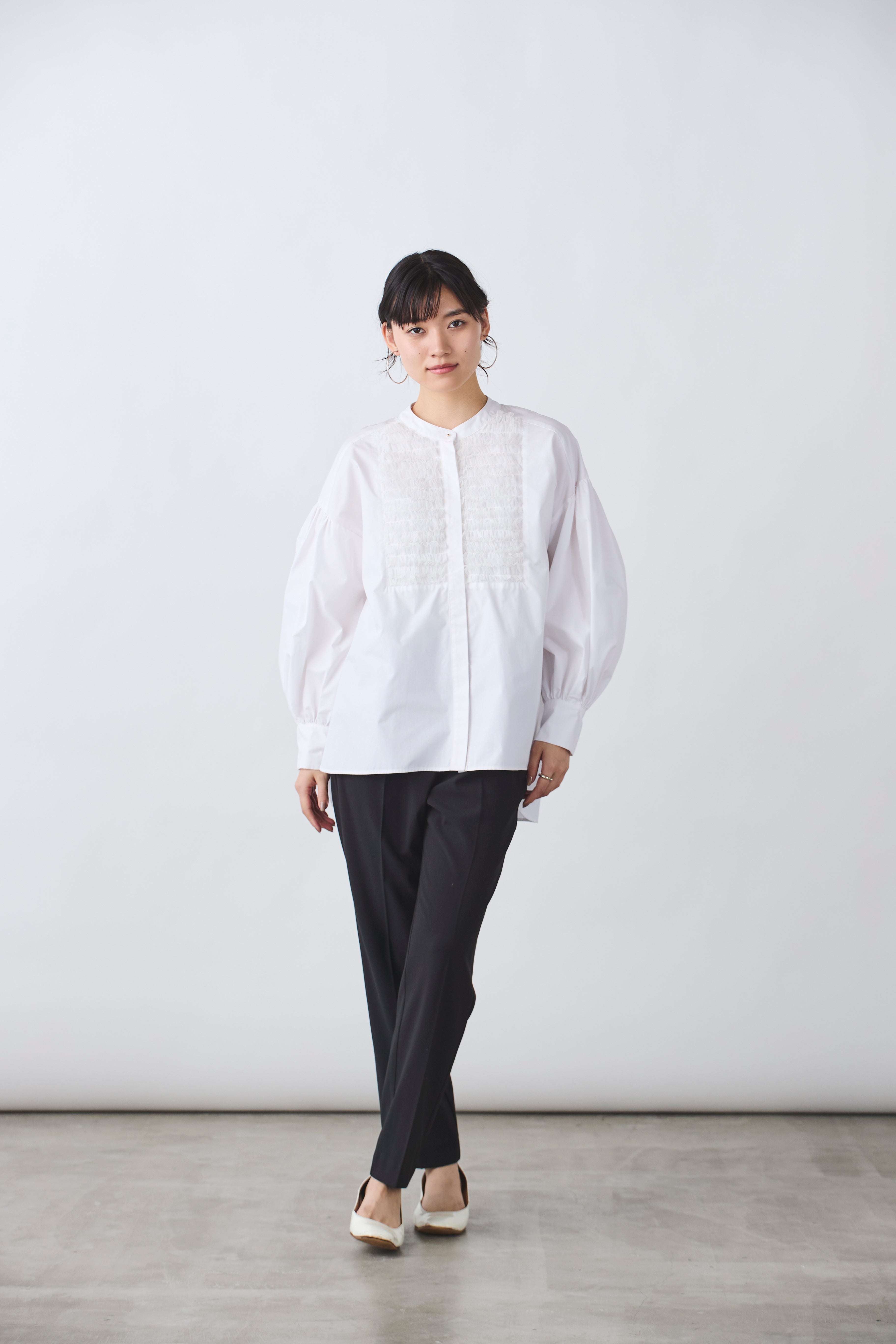 チュールフリルブラウス(6262ー457)