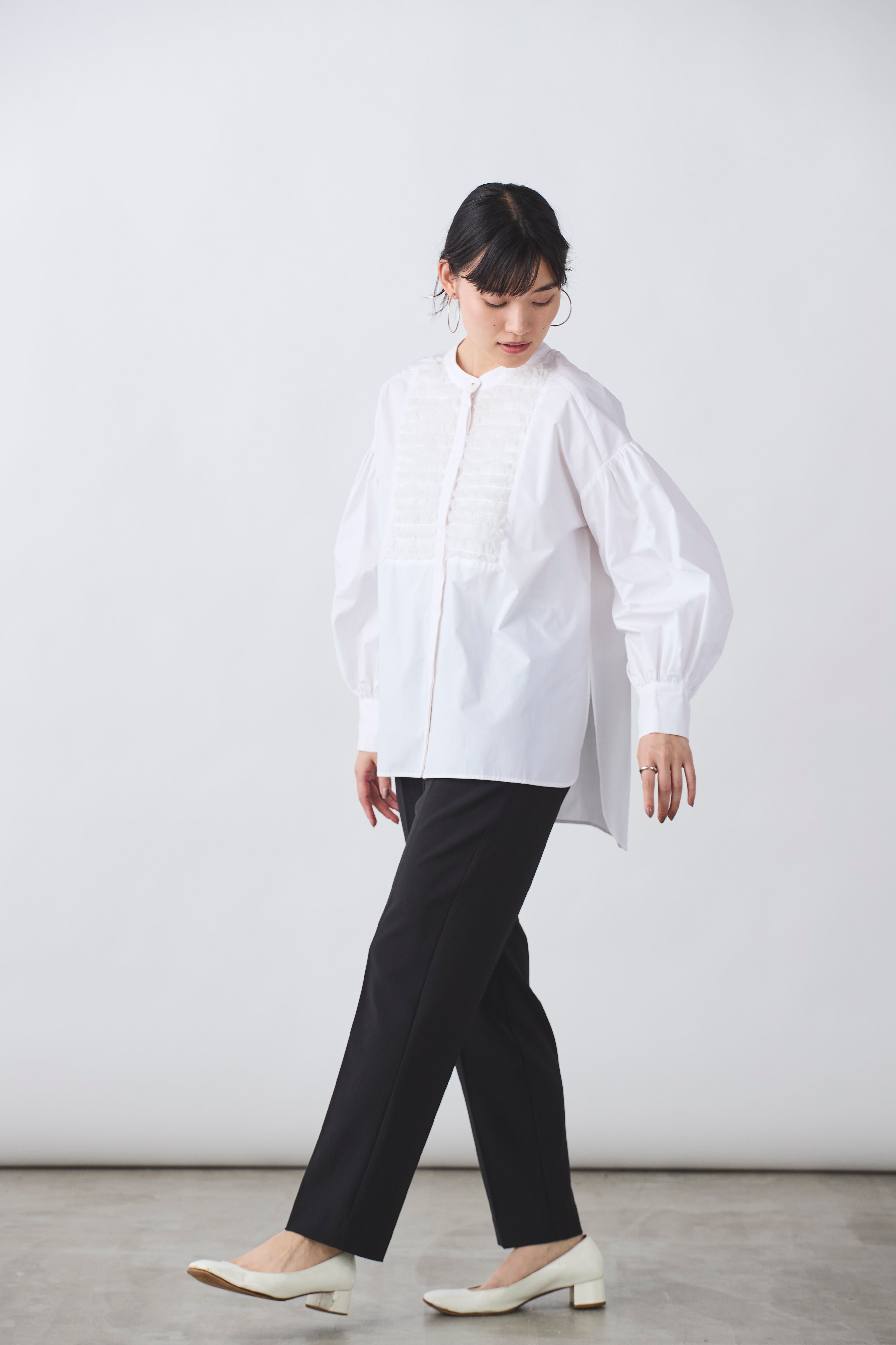 チュールフリルブラウス(6262ー457)