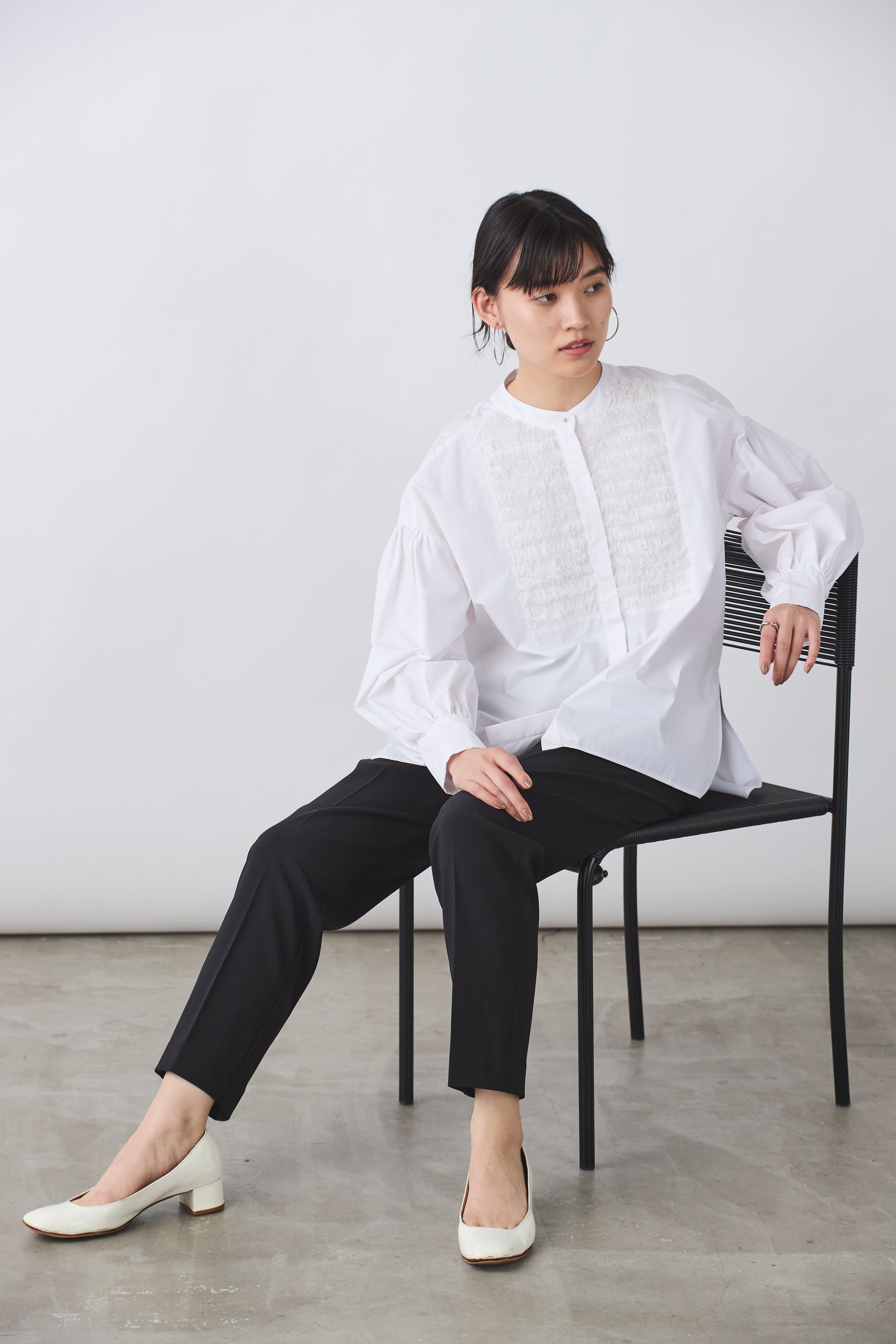 チュールフリルブラウス(6262ー457)