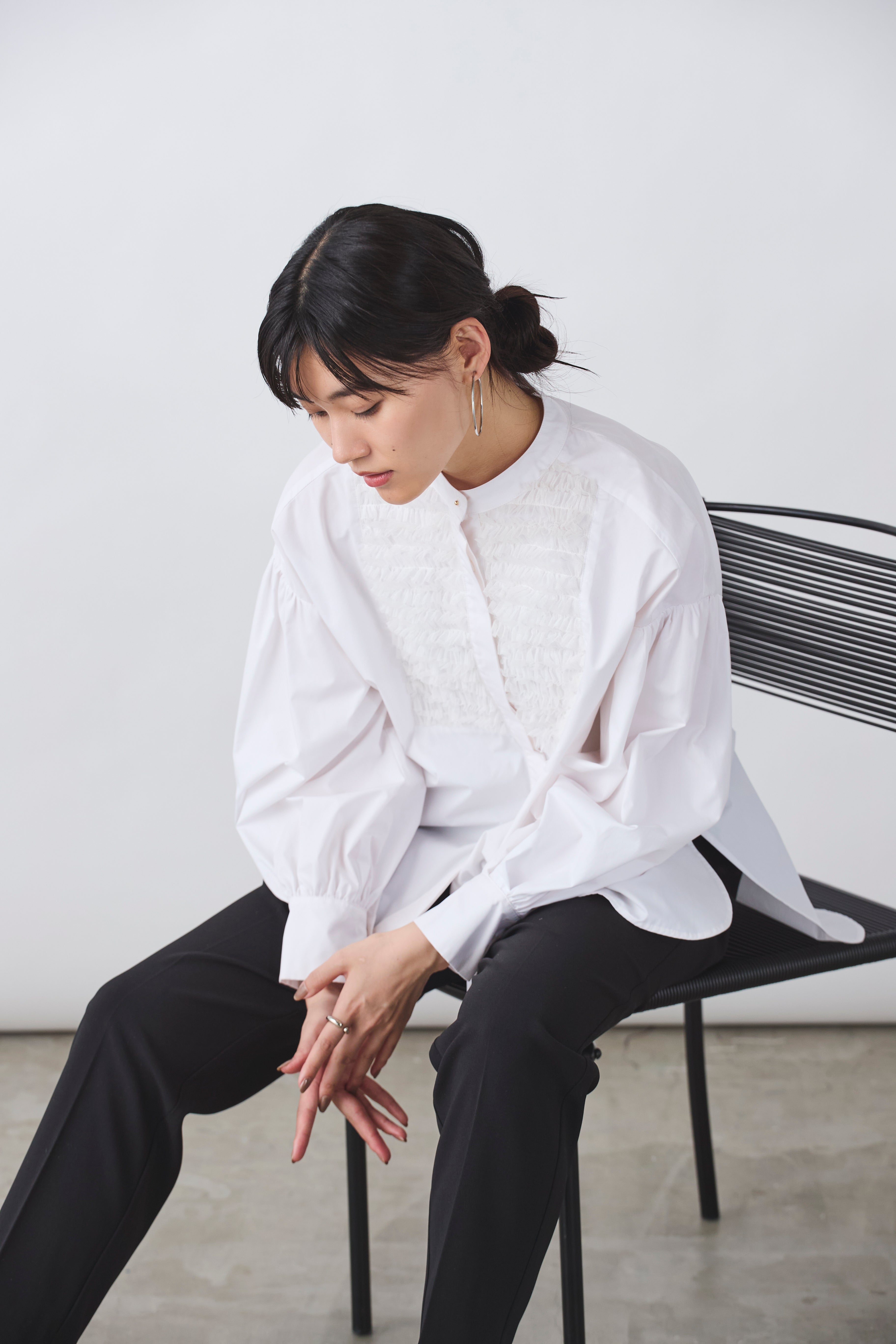 チュールフリルブラウス(6262ー457)