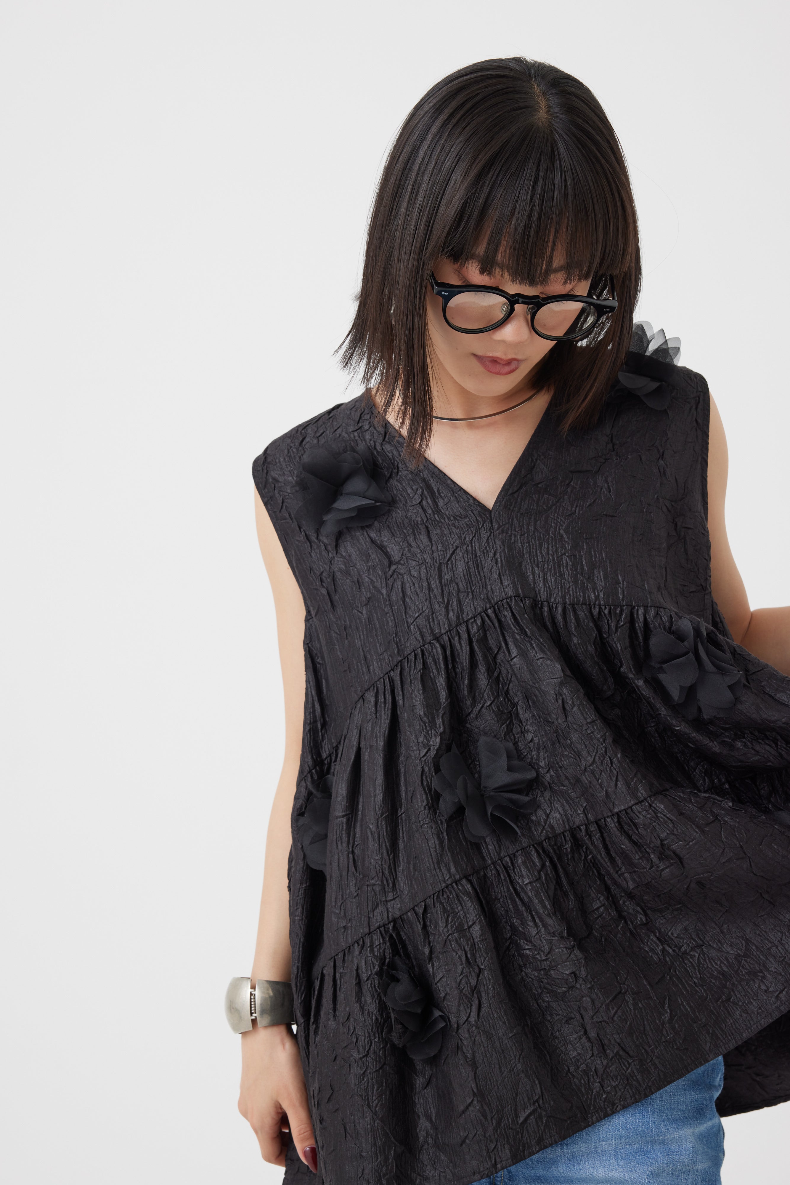 フラワーティアードトップス(6251-321)