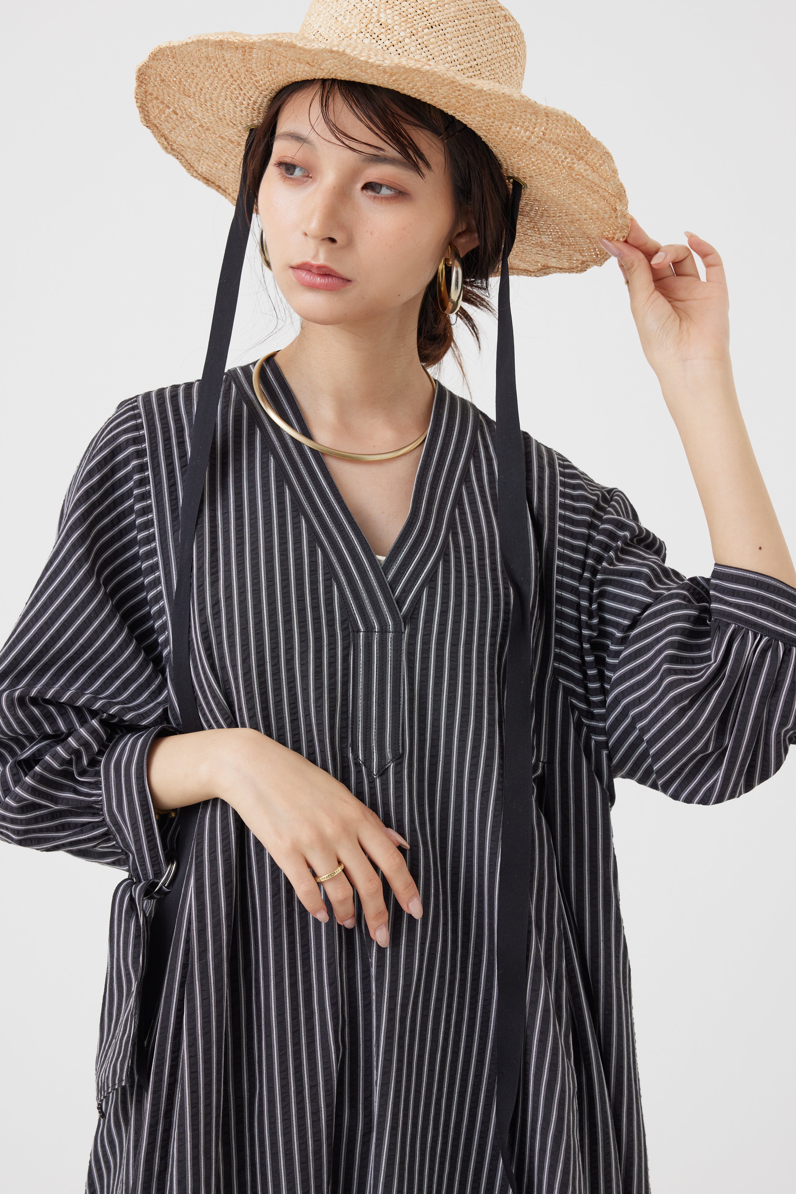 ストライプワンピース(6251-347)