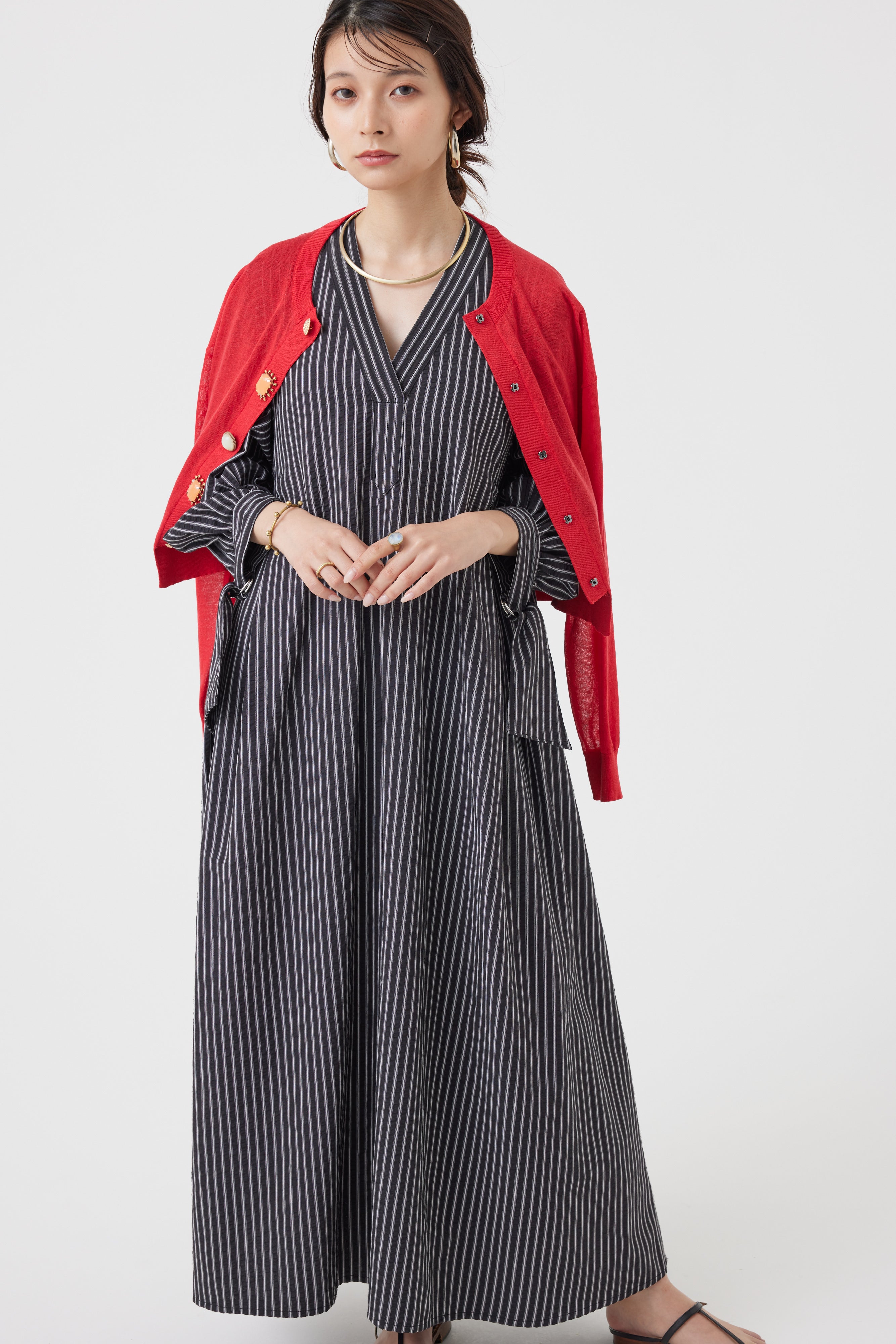 ストライプワンピース(6251-347)